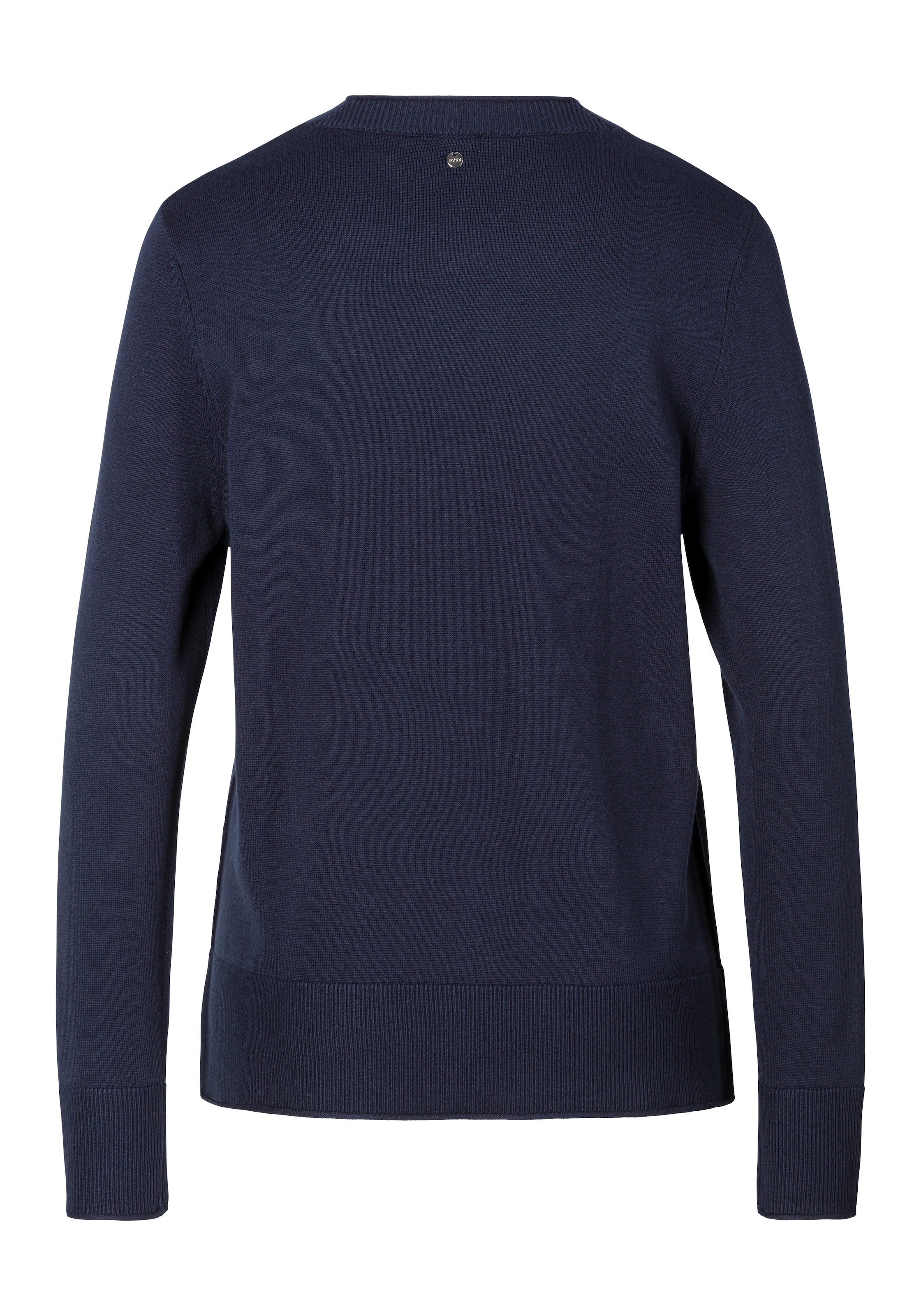 BOSS ORANGE Strickpullover »Fanikales Premium Damenmode«, mit Charm mit BOSS Logo, Säume mit Rollkanten