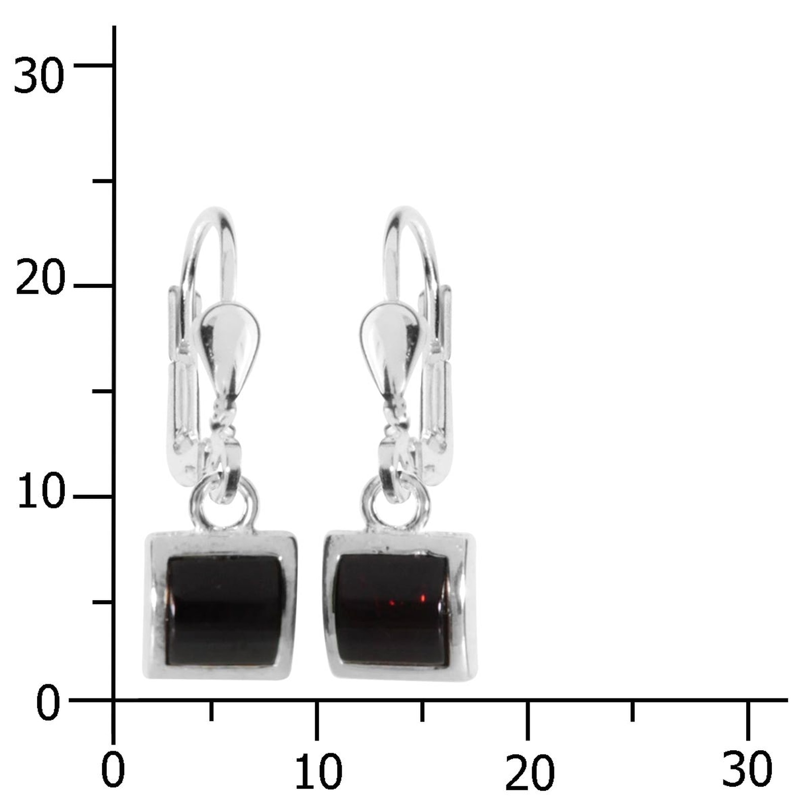 OSTSEE-SCHMUCK Paar Ohrhänger »- Astrid 5x5 - Silber 925/000 - Bernstein«
