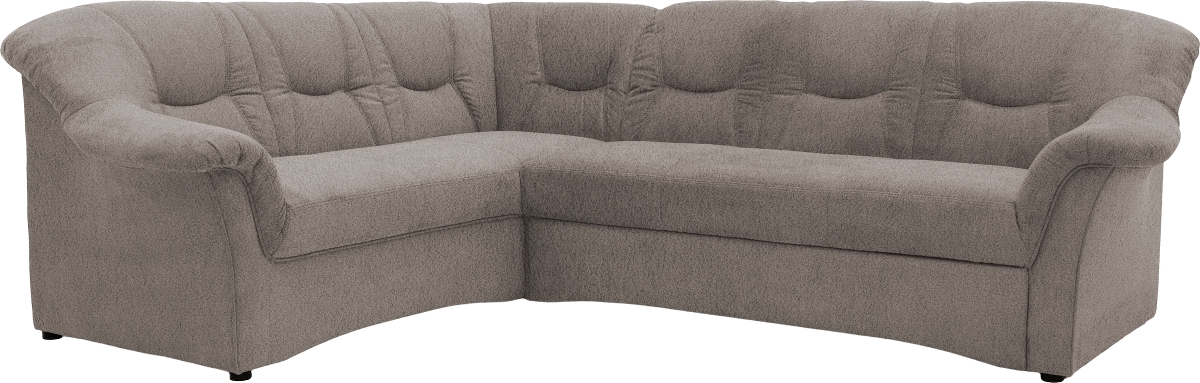 OTTO home Ecksofa »Langelland 232 x 146 cm, auch mit Schlaffunktion, mittelfester Sitz« L-Form, mit Federkern, pflegeleichter, weicher Luxus-Microfaser