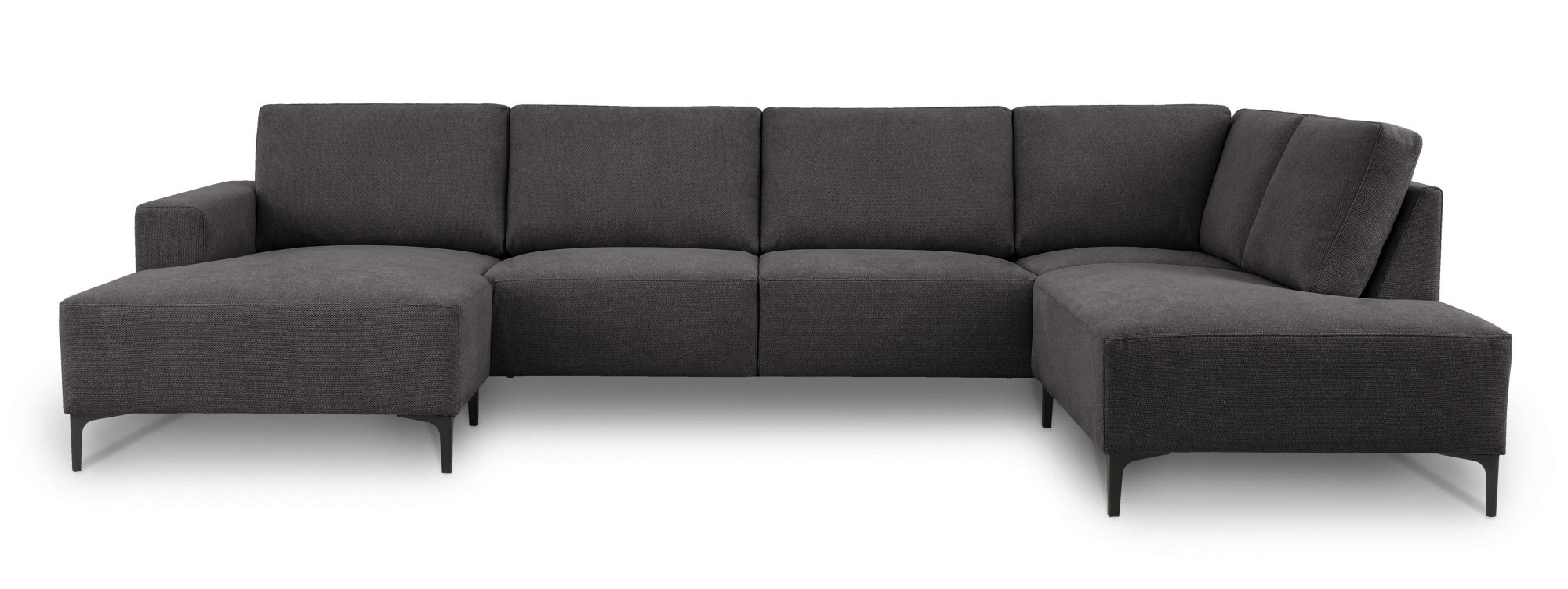 Home affaire Wohnlandschaft »Tournon U-Form, XXL Sofa, Breite 333 cm, Webstoff, Chenille«, Designsofa im nordischen Stil, Wellenunterfederung, Metallfüße