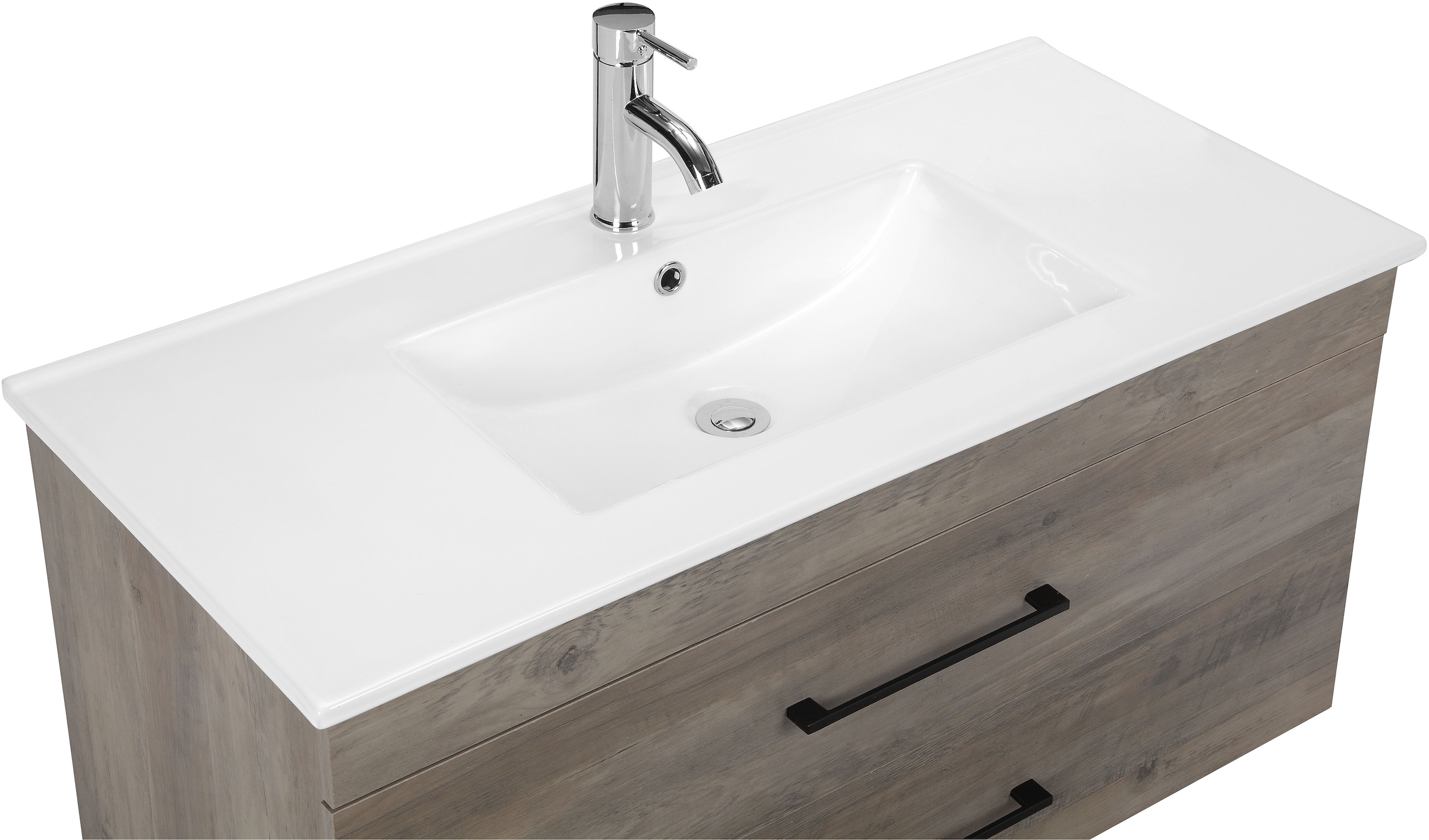 welltime Waschtisch »Florenz«, Waschplatz mit 2 Auszügen und Softclose Breite 100cm