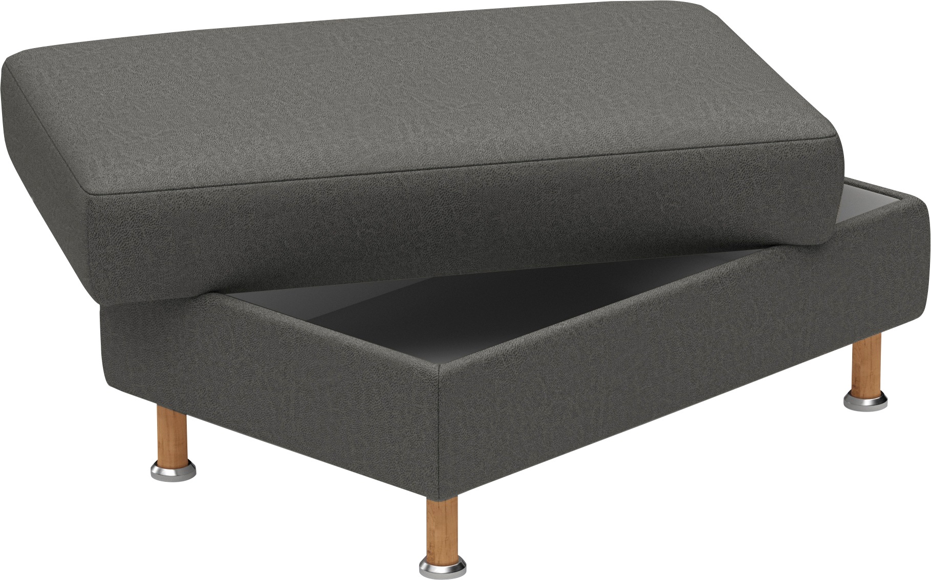 Home affaire Polsterhocker »Calypso«, Holzfuesse mit Metallteller