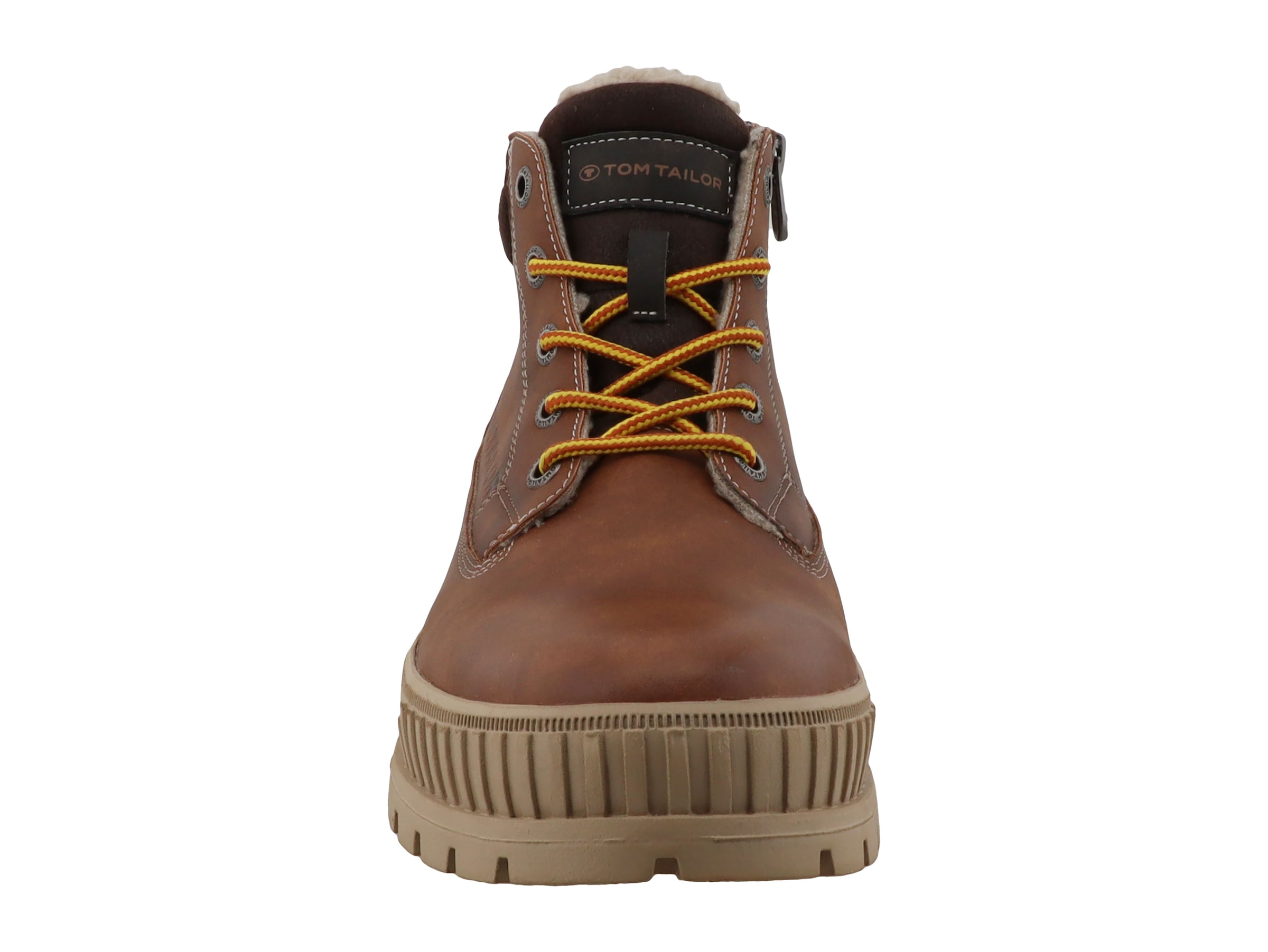 TOM TAILOR Winterboots  Schnürboots mit Kontrastbesatz und Logoprägung