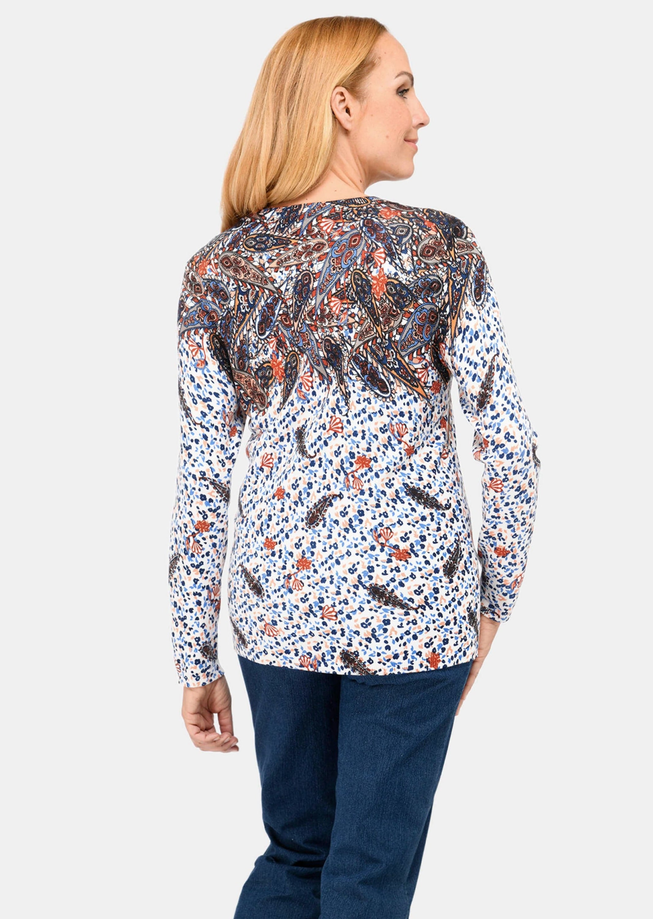 GOLDNER 2-in-1-Pullover »Druckpullover mit ornamentalem Druck«