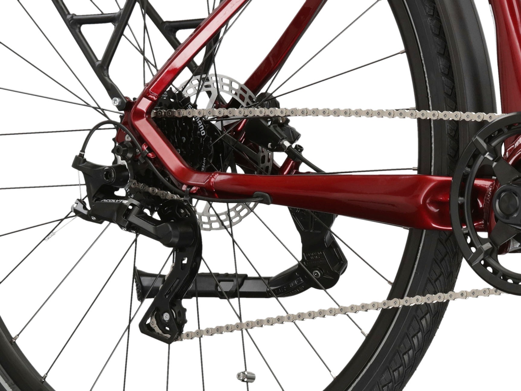 Kross E-Bike »E-Trekkingrad Trans Hybrid LS 3.0 28 Zoll rot«, 8 Gang, Shimano, Acera T3000, Mittelmotor 250 W, Pedelec, Elektrofahrrad für Damen und Herren