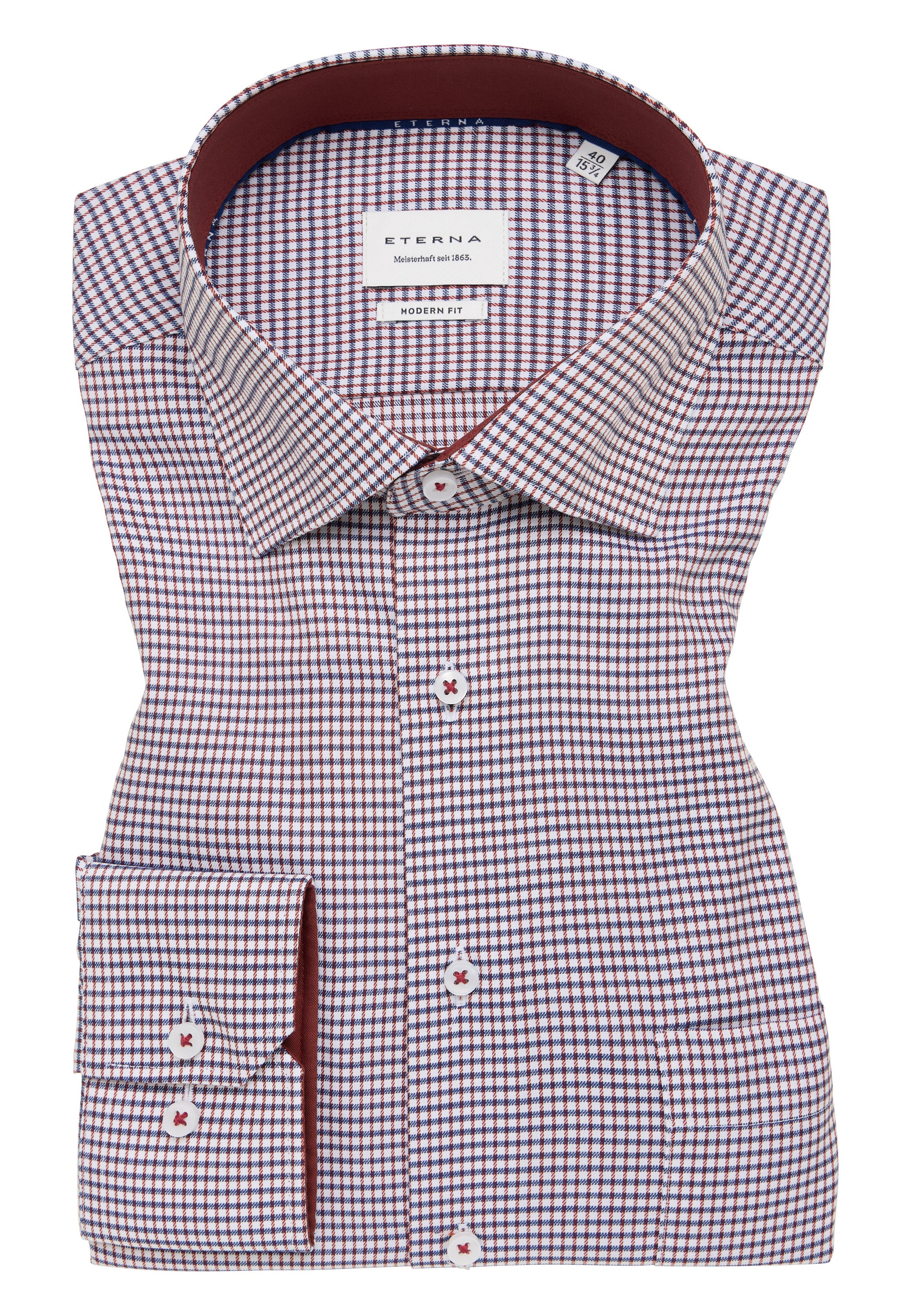 Eterna Langarmhemd »MODERN FIT«, NON IRON (bügelfrei)