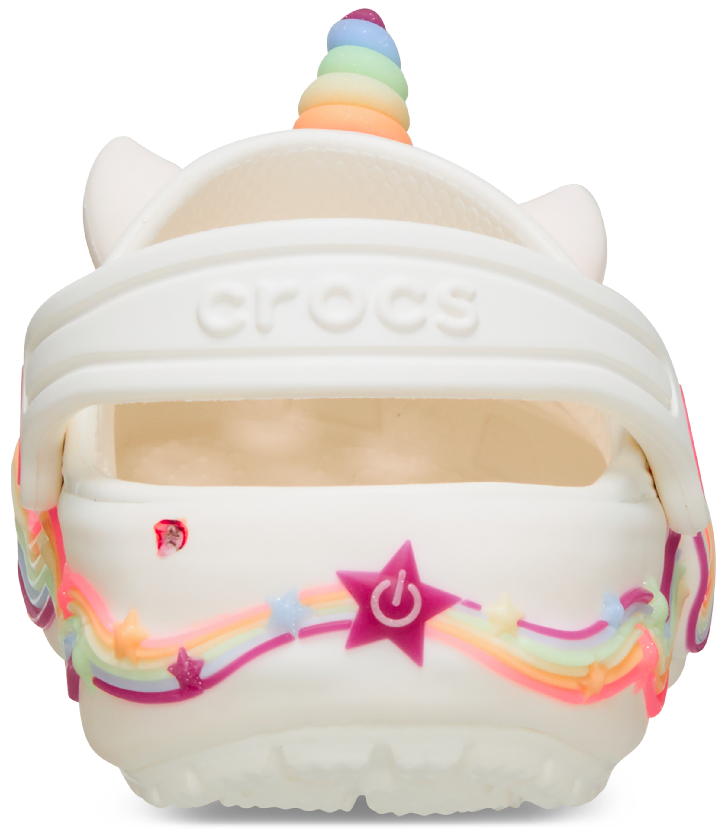 Crocs Clog »Classic IAM Unicorn Lights Clog«  Sommerschuh, Sandale, Hausschuh mit cooler Blinkfunktion