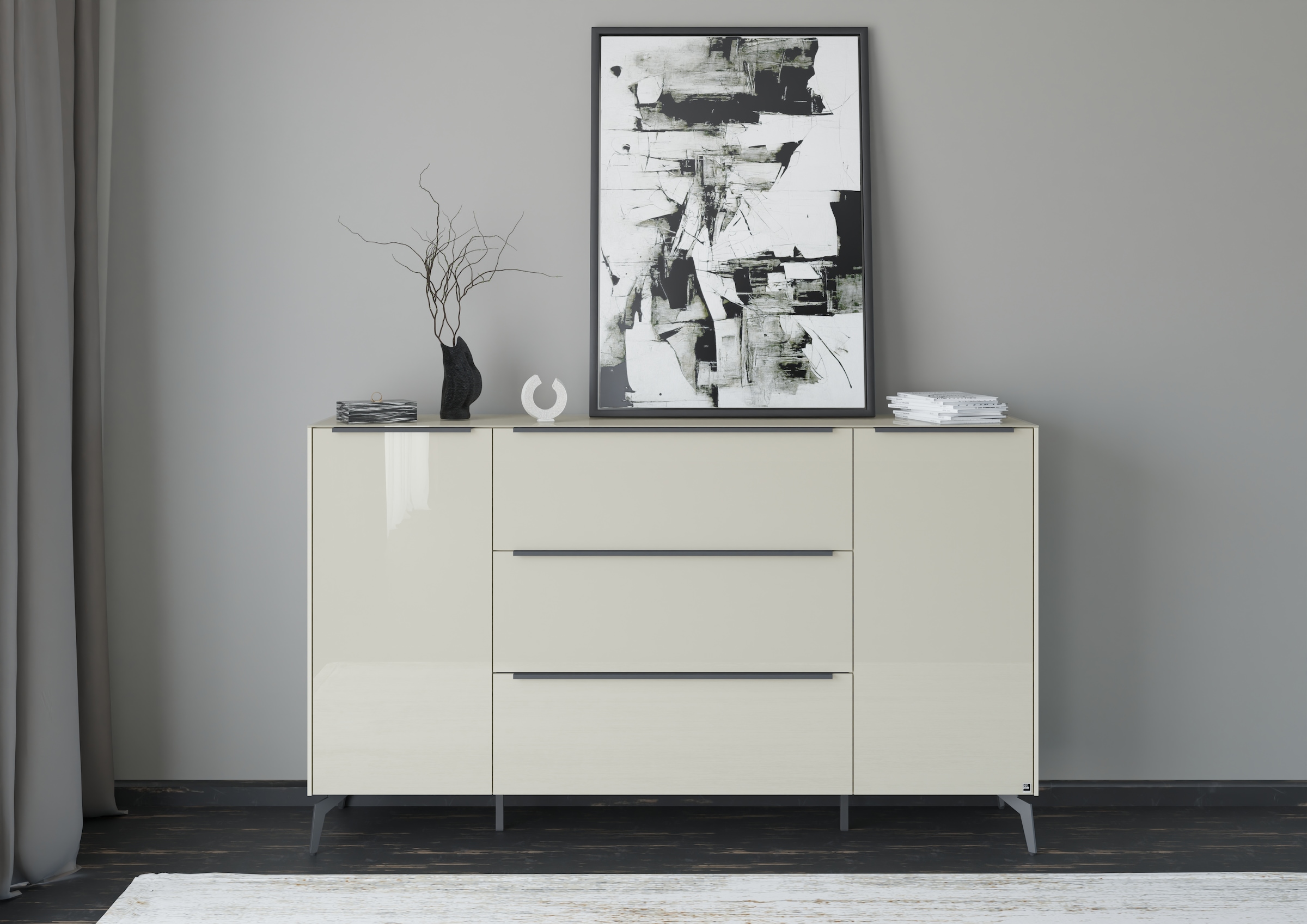 set one by Musterring Sideboard »Reno« 1 Stk. tlg. Mit Winkelfuß in diversen Farben, 109 cm Höhe & Farbauswahl