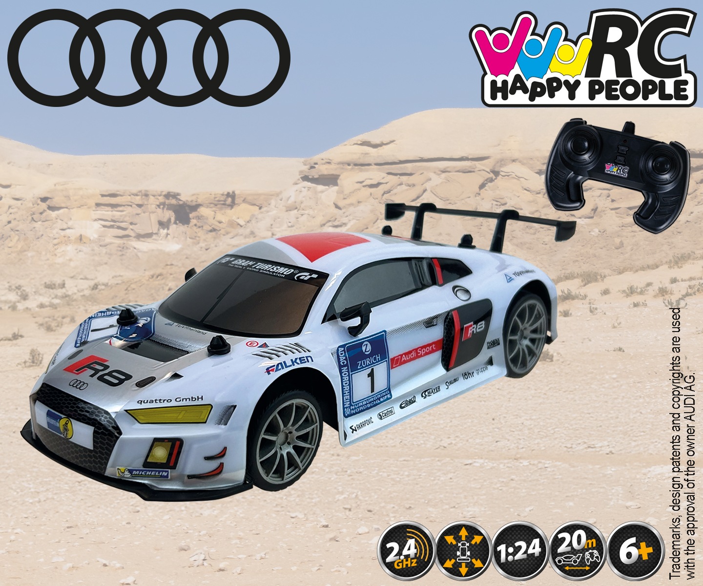 Happy People RC-Auto »AUDI R8; 2,4GHz«
