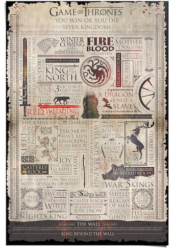 Poster »Game of Thrones Infografik«, (1 St.)