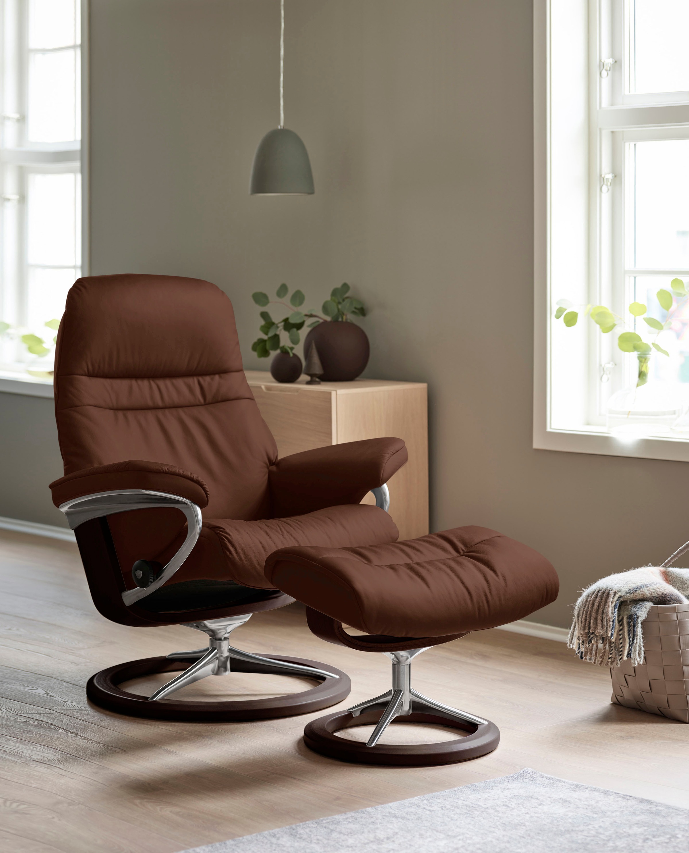Stressless® Relaxsessel »Sunrise«, mit Signature Base, Größe L, Gestell Braun