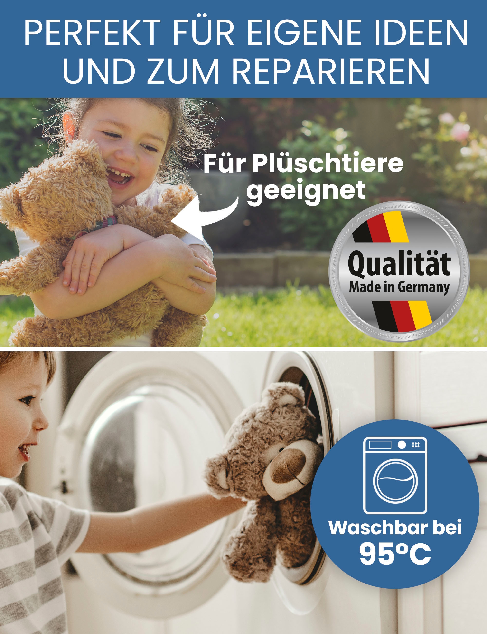 Primaflor-Ideen in Textil Kissenfüllung »Premium Füllwatte hochbauschend« Füllmaterial für Kissen, Kuscheltiere & Puppen, Möbel, waschbar