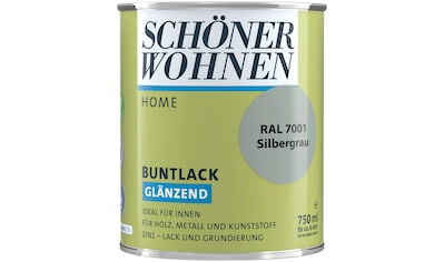 SCHÖNER WOHNEN-Kollektion Lack »Home Buntlack«, (1), 750 ml, silbergrau RAL 7001,... kaufen