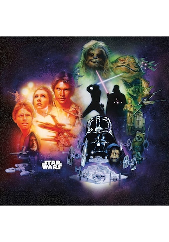 Komar Fototapete »Star Wars Classic Poster Collage«, futuristisch-mehrfarbig-Weltall kaufen