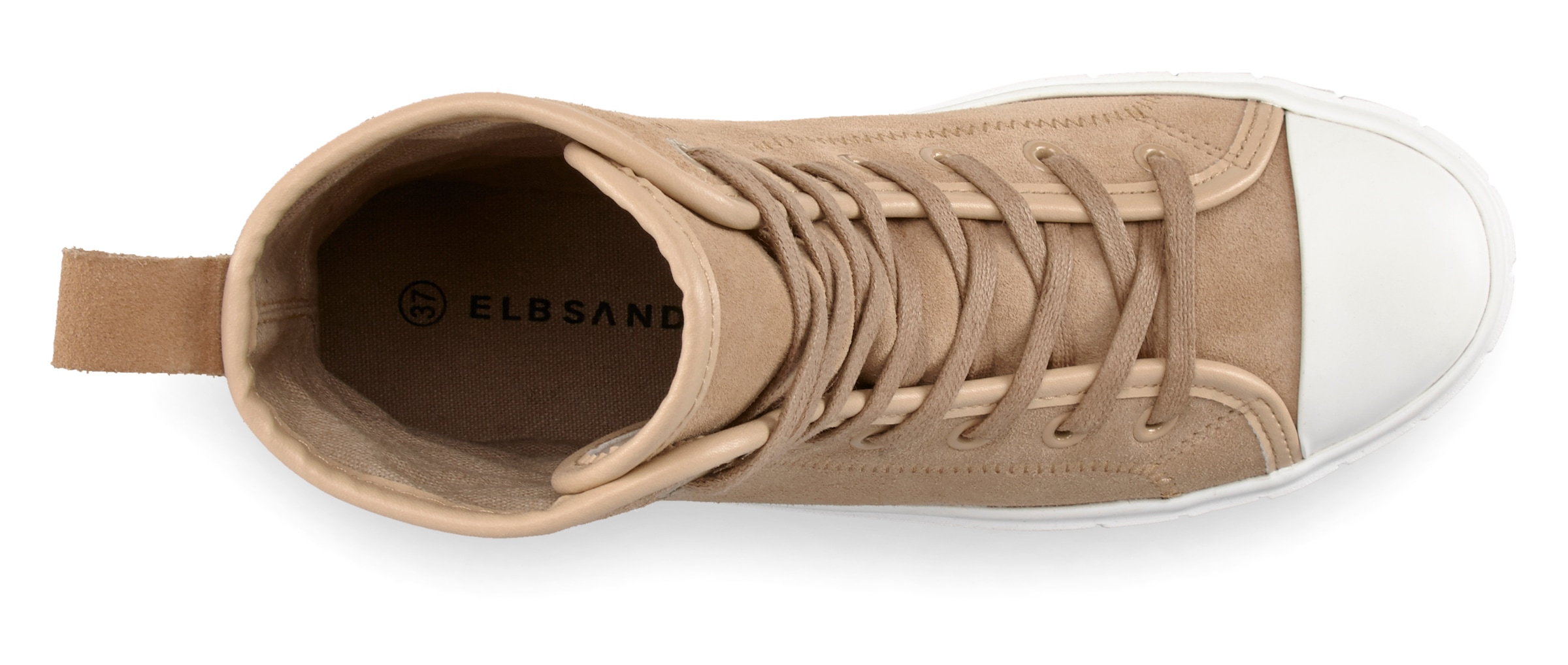 Elbsand Stiefelette, aus weichem Leder, High-Top-Sneaker, Schnür-Boots, Sommerstiefelette