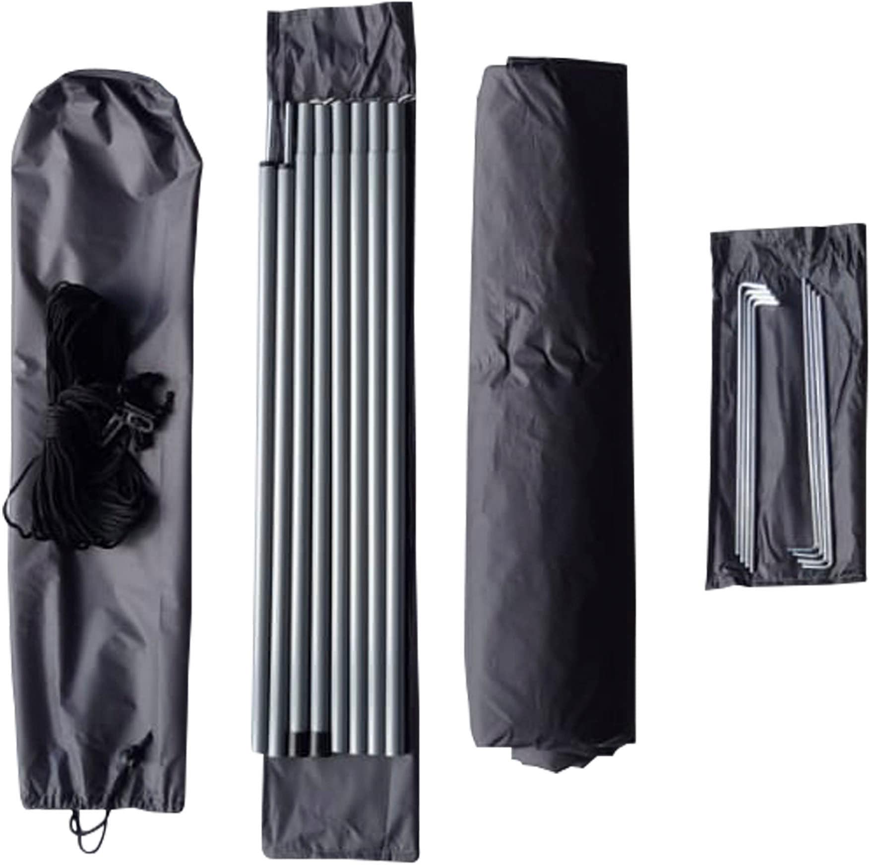 EXPLORER Sonnensegel »Sonnensegel 3x4m rechteckig wasserabweisend mit Stangen« nach Standard 801 in beige, grün oder grau für Balkon Garten Terrasse