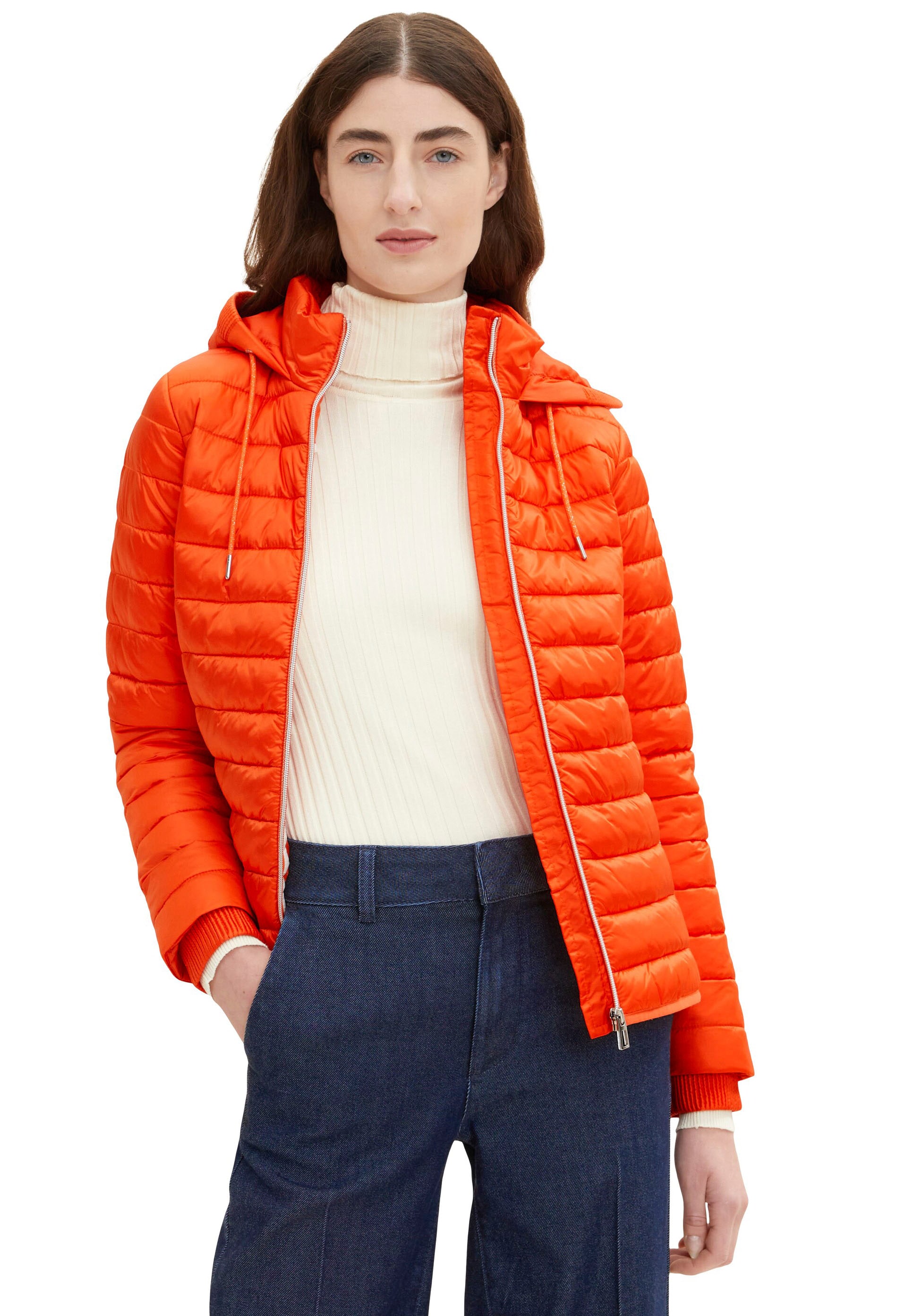 TOM TAILOR Steppjacke, mit Kapuze, mit Stehkragen und Kapuze