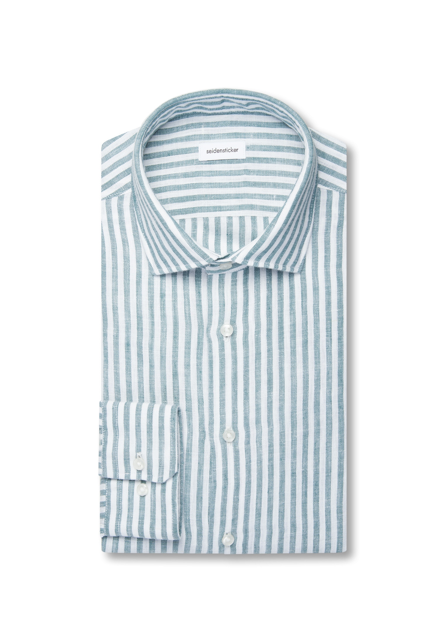 seidensticker Leinenhemd »Schwarze Rose« Slim 1/1 Kentkragen Gestreift