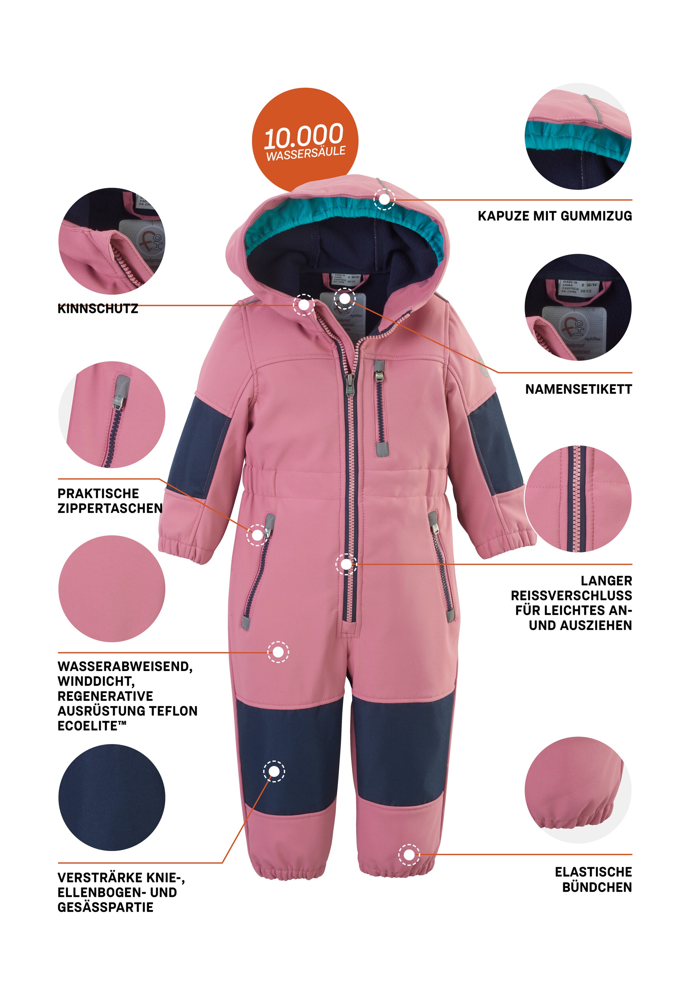 first instinct by killtec Overall »FIOW 35 MNS ONPC« Softshellanzug mit Fleece Innen, wasserabweisend, winddicht