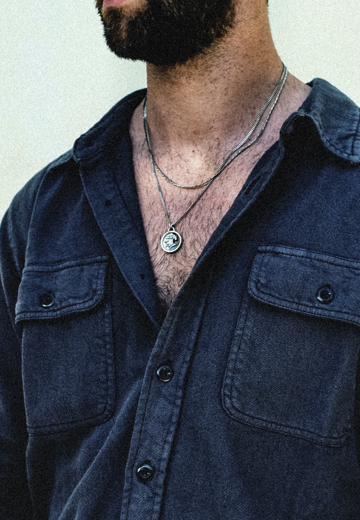 HAZE & GLORY Silberkette »Halskette Layer Münze - Tide Welle Maritim 925 Silber«