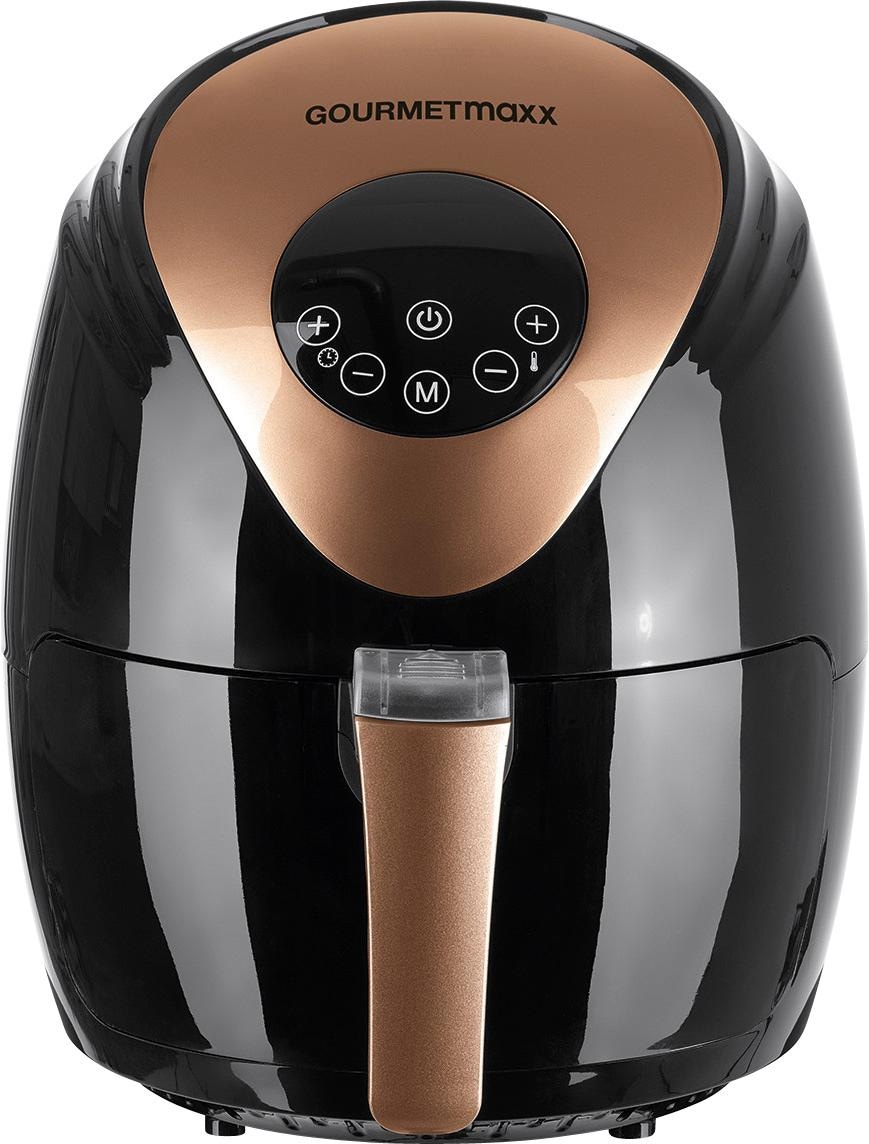GOURMETmaxx Heißluftfritteuse »Digital 2,5l - Schwarz/Kupfer«, 1500 W, Fassungsvermögen 2 kg