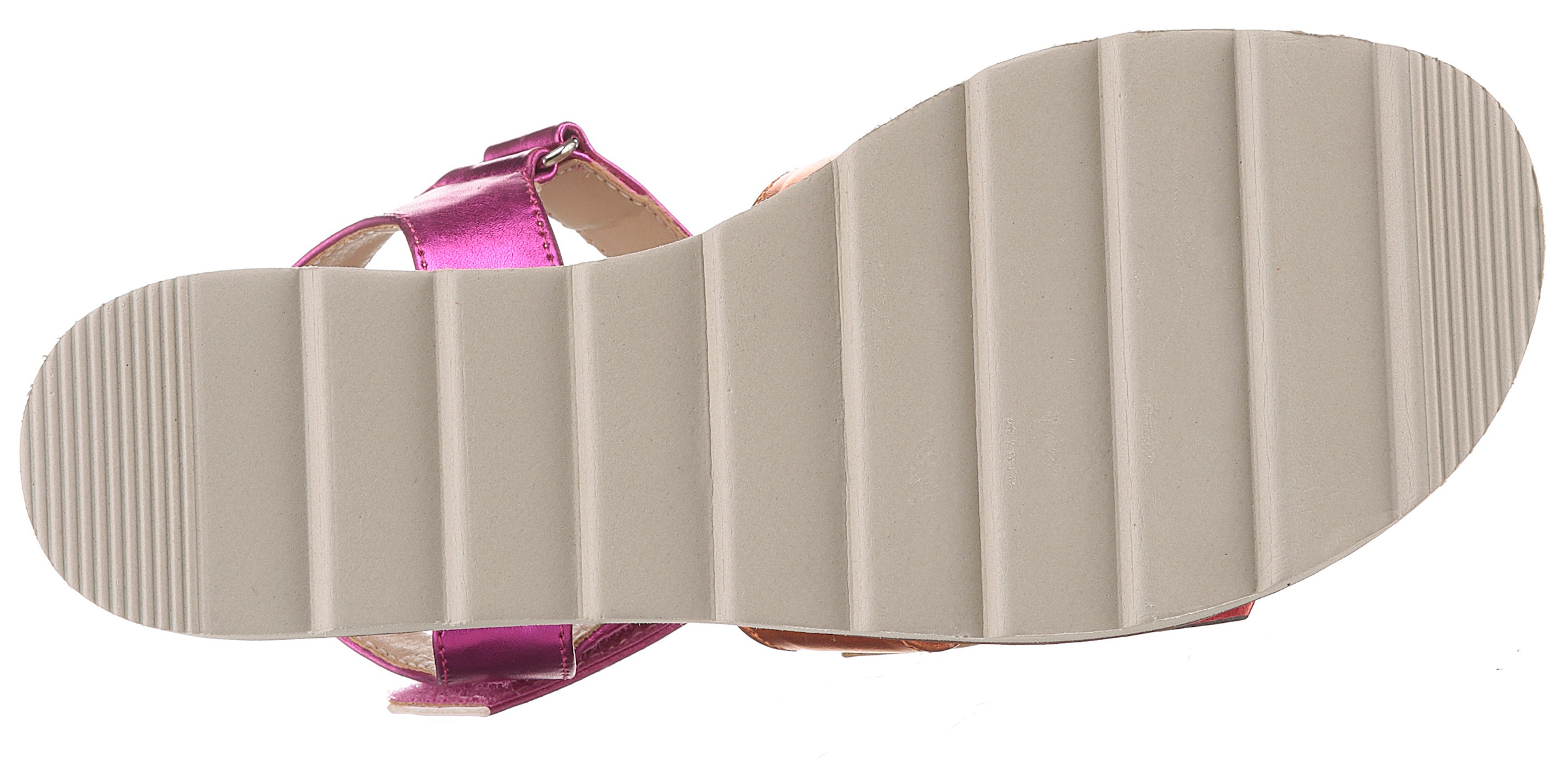 Aniston SHOES Keilsandalette  , Sandale, Sommerschuh, Klettschuh, Metallic-Optik - NEUE KOLLEKTION