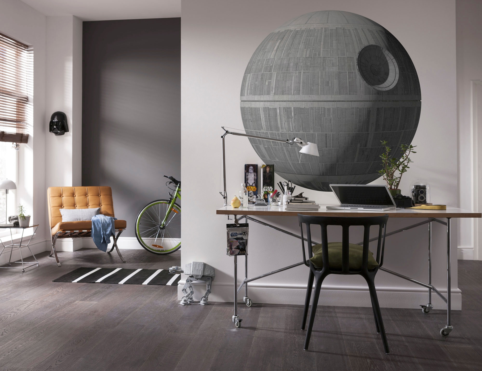 Komar Vliestapete »Selbstklebende Vlies   - Star Wars XXL Death Star - Größe 127 x 127 cm« bedruckt glatt Kinderzimmer