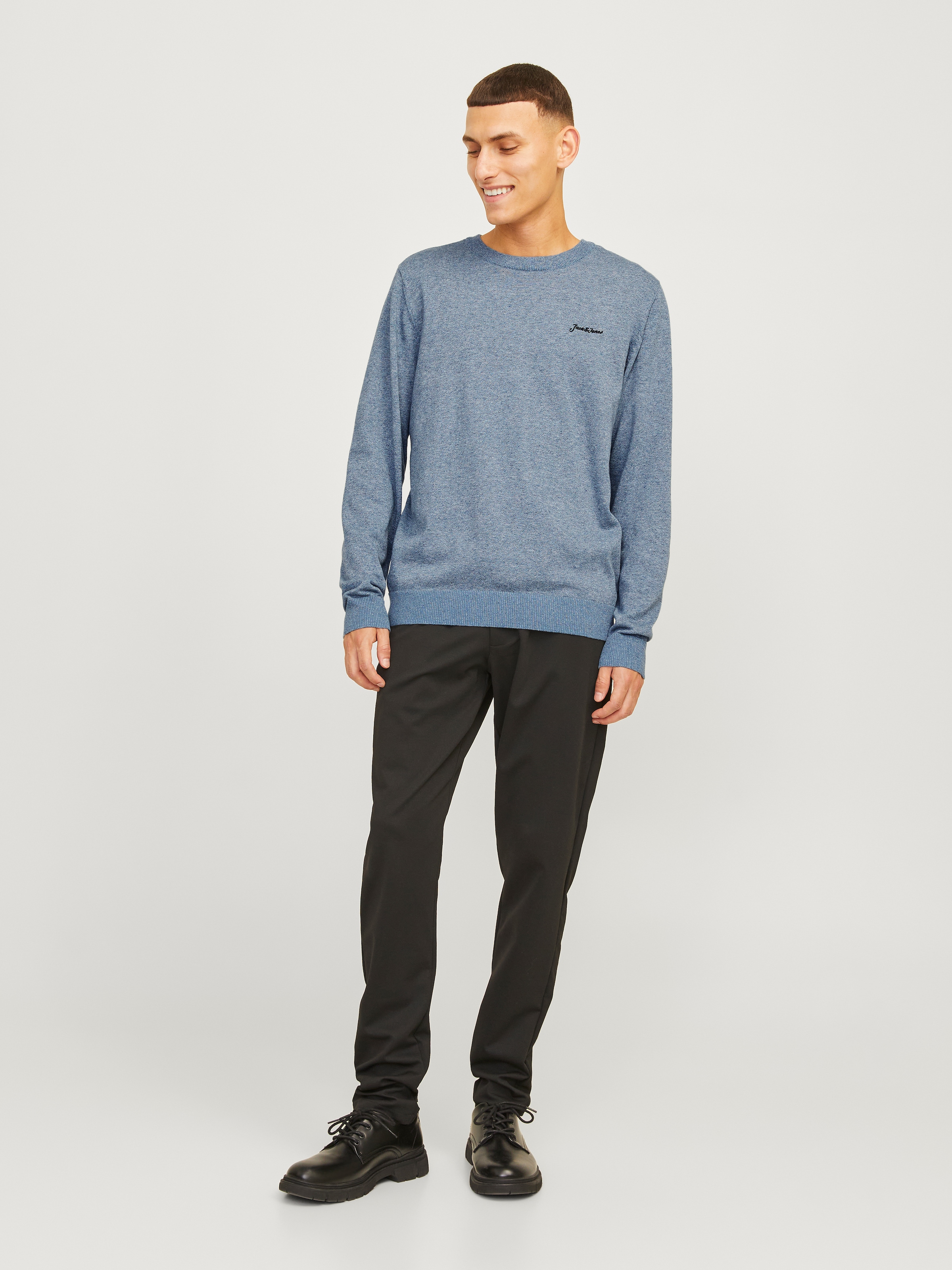 Jack & Jones Rundhalspullover »JJBRAD KNIT CREW NECK AW24«