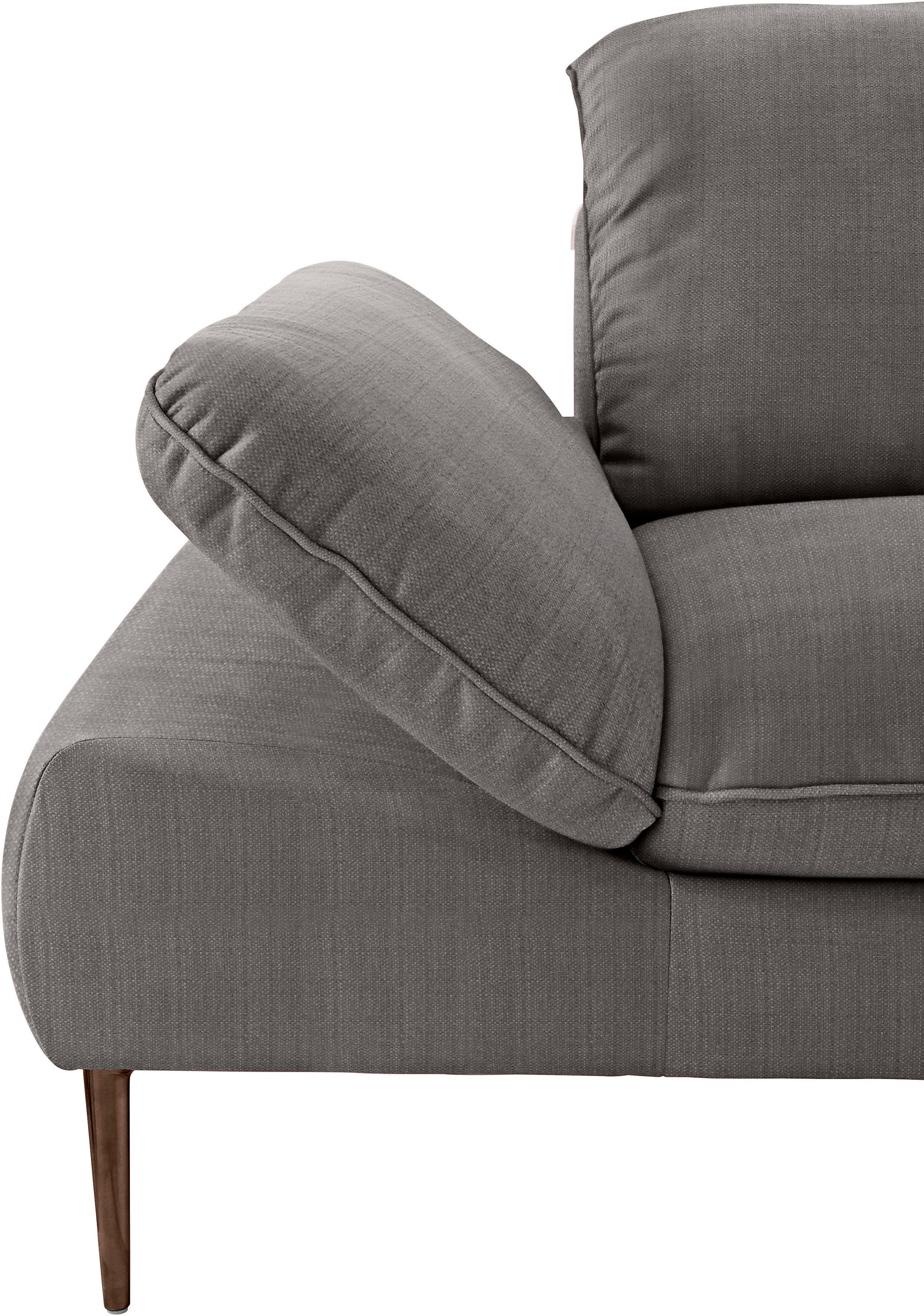 W.SCHILLIG Ecksofa »enjoy&MORE, Designsofa, bequem, zeitlos und elegant, L-Form« Sitztiefenverstellung, Füße bronze pulverbeschichtet, Breite 310 cm