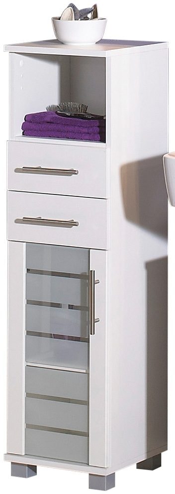 Schildmeyer Midischrank »Nikosia« Breite 30 cm, mit Glastür, 2 Schubladen, MDF-Fronten, Metallgriffe