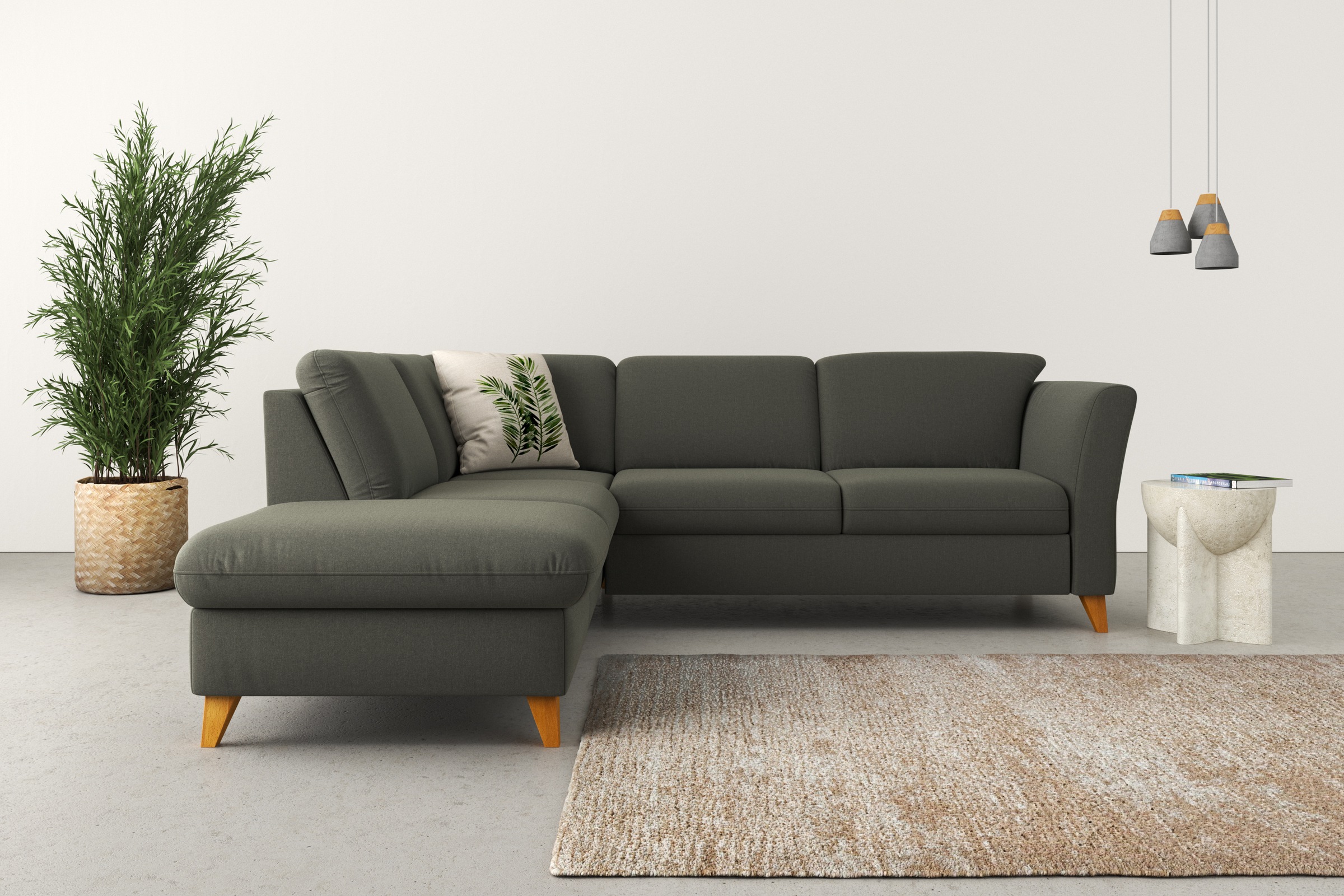 Home affaire Ecksofa »Trelleborg L-Form«, Federkern-Polsterung, wahlweise mit Bettfunktion und Stauraum