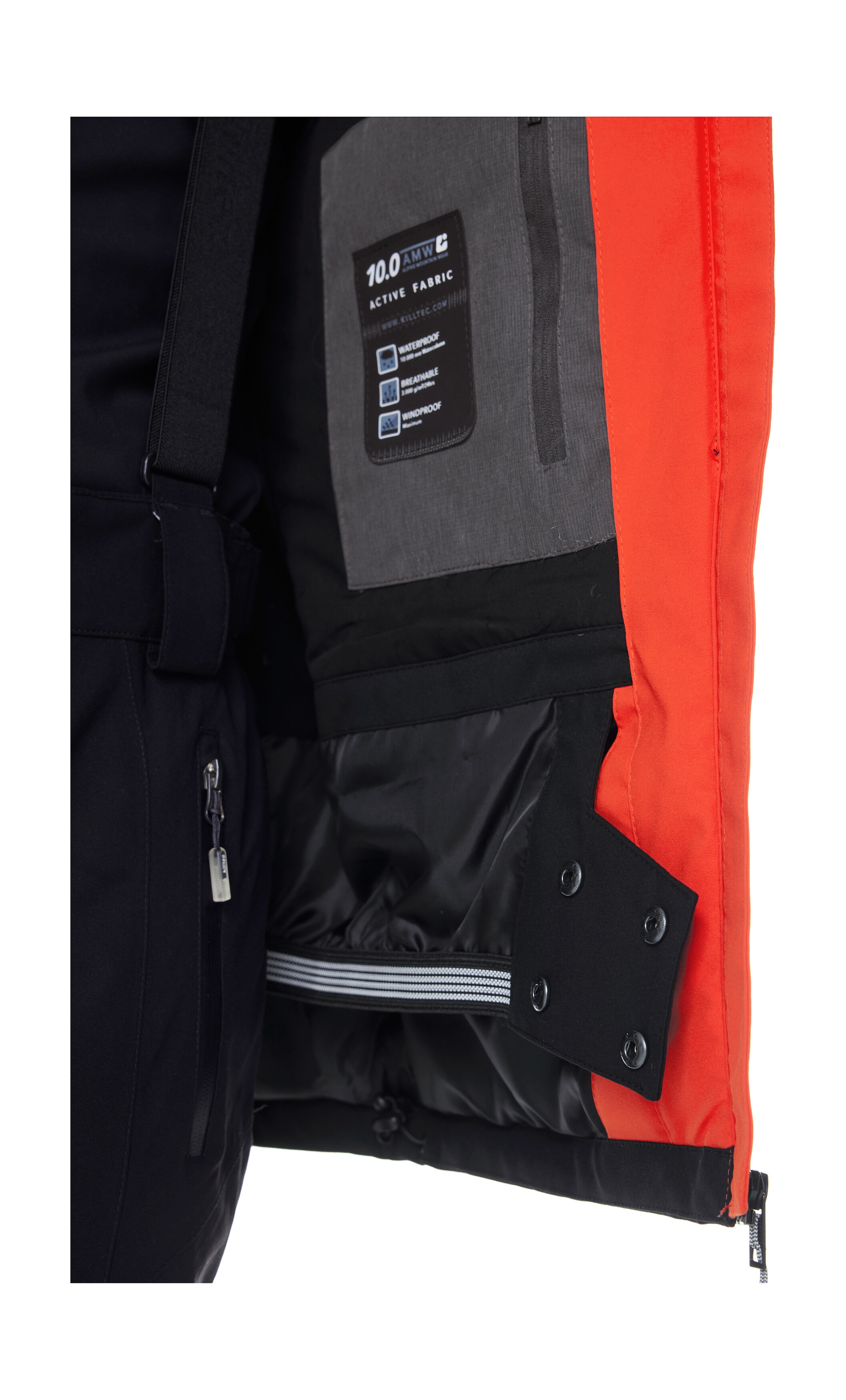 Killtec Skijacke »KSW 45 MN SKI JCKT« Trendige, wasserdichte Skijacke mit abnehmbarer Kapuze und Schneefang