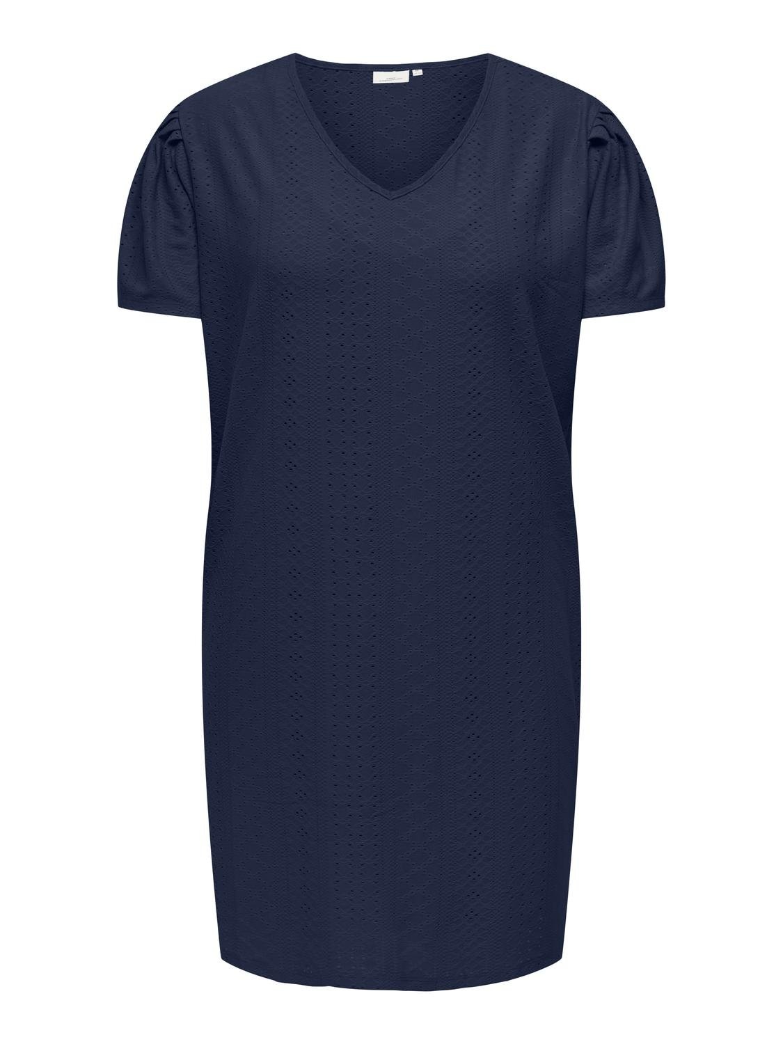 Midikleid »CARZABBI LIFE SS V-NECK BLK DRESS JRS«