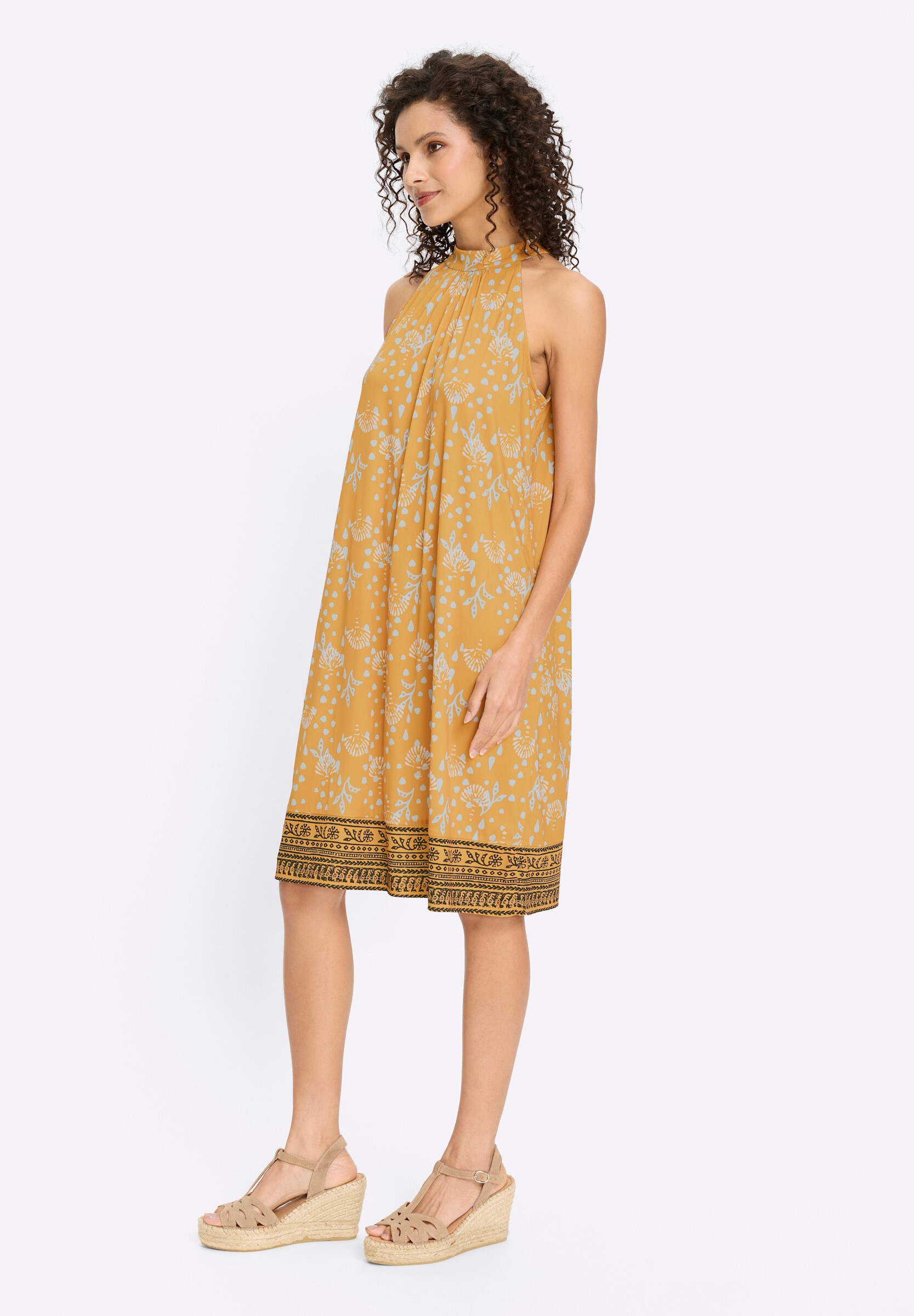 heine Sommerkleid »Jersey-Kleid Jerseykleid mit Muschel-Dessin« Ohne Taschen