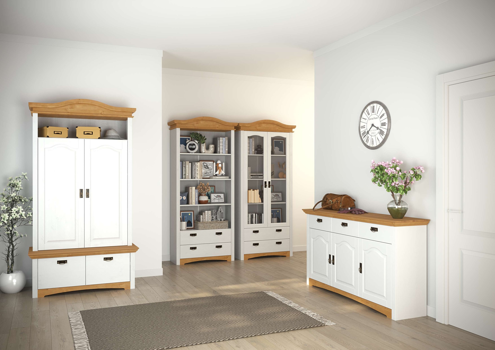 Home affaire Kommode »Konrad« aus massiver Kiefer, Breite 156 cm, mit Schubladen, FSC®