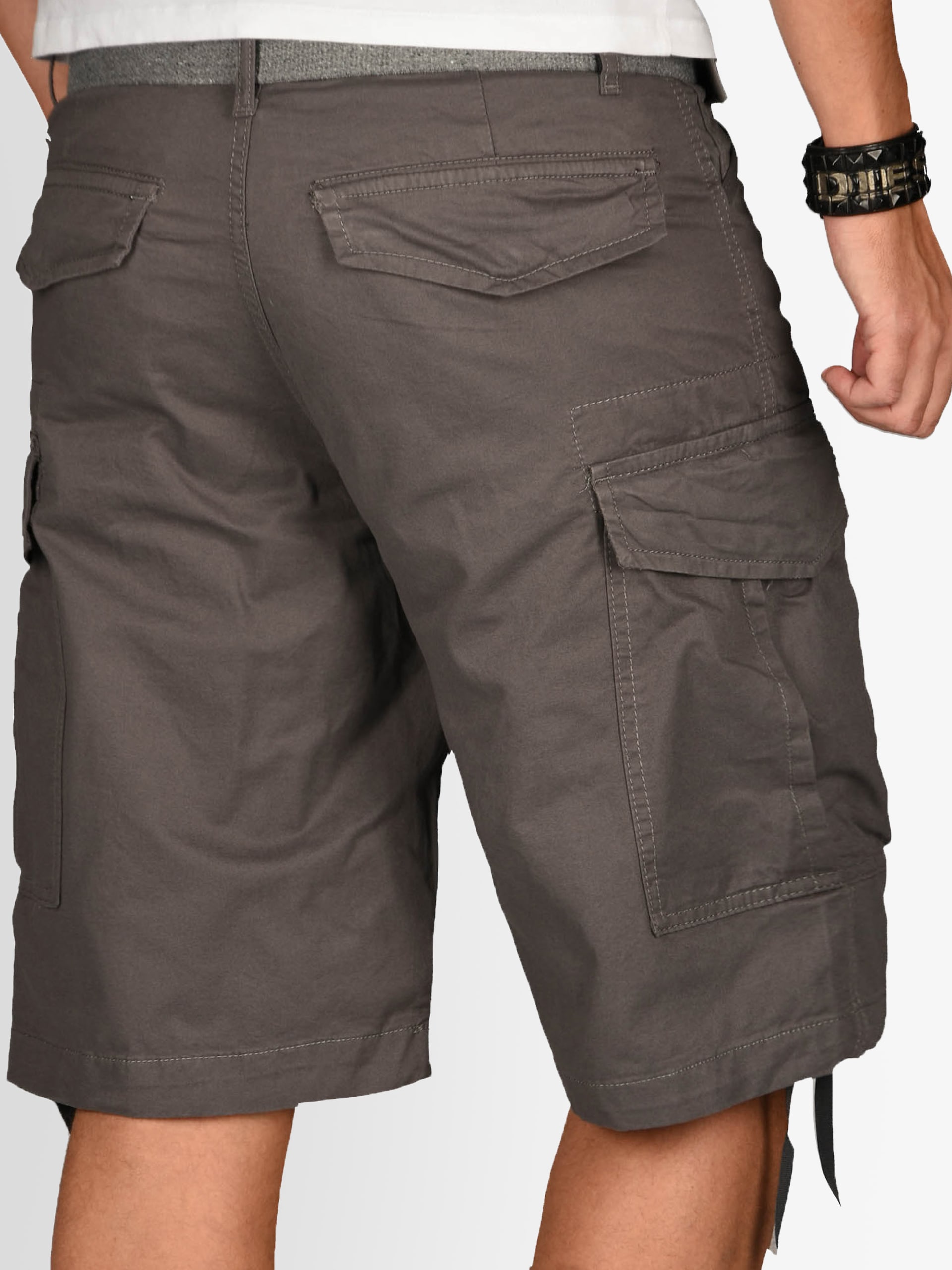 Alessandro Salvarini Cargoshorts »A. Salvarini Herren Designer Cargo Shorts Cargoshorts kurze Hose Gürtel AS133«