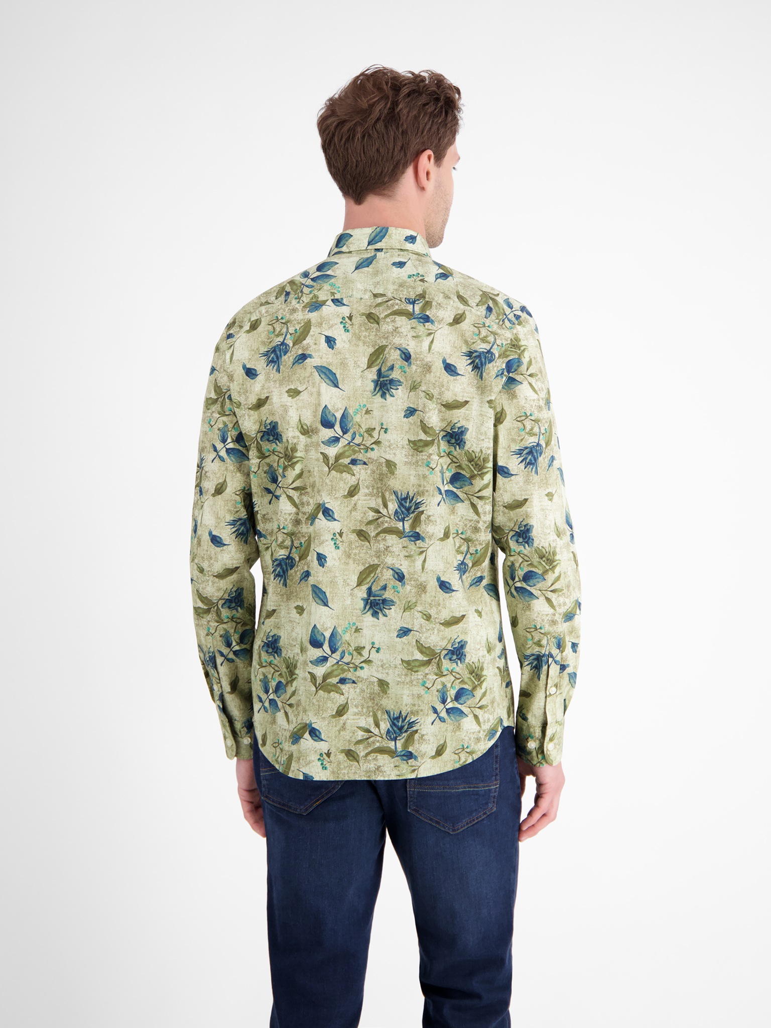 LERROS Langarmhemd mit floralem Allover-Print