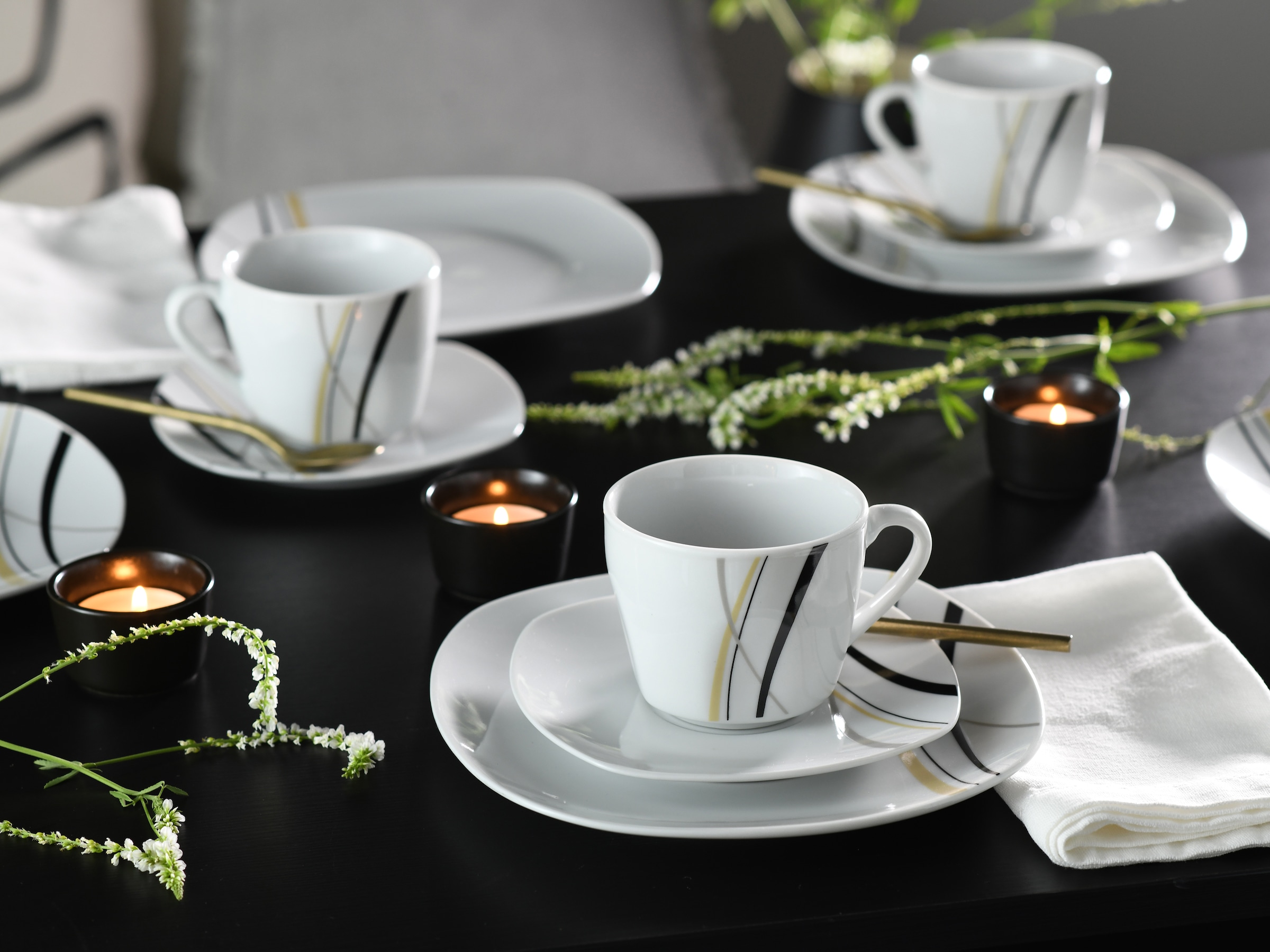 CreaTable Kombiservice »Square City Line, Kombi-Service 30-tlg« Moderner Urban Style