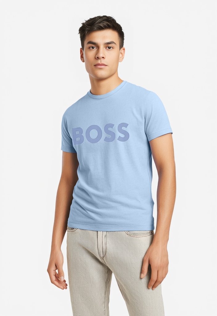 BOSS ORANGE T-Shirt »Thinking« 1 Stk. Rundhalsausschnitt, Regular Fit, großer Logodruck