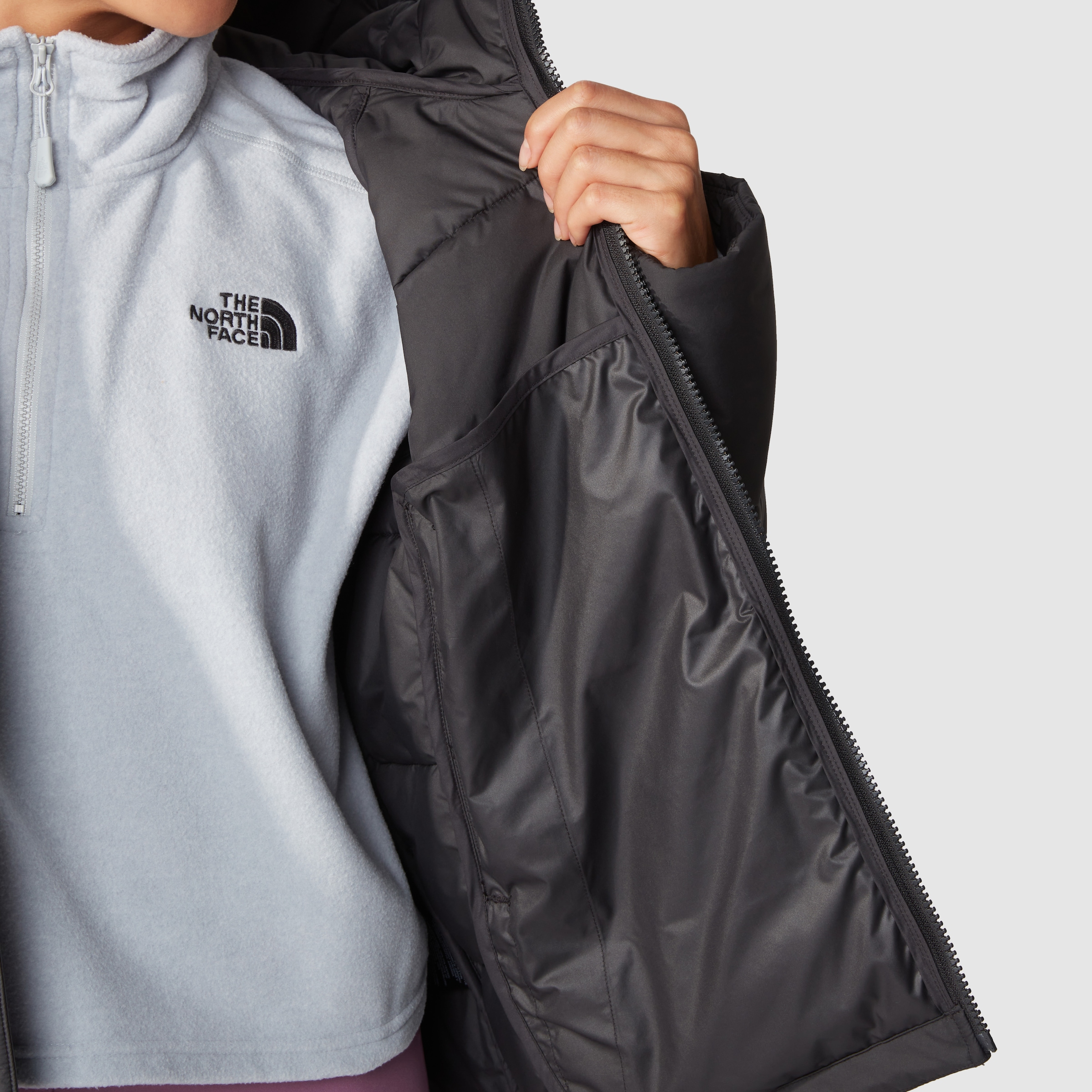 The North Face Funktionsjacke SYNTHETIC ♕ Kapuze, »W HOODIE«, HYALITE bei Logodruck mit mit
