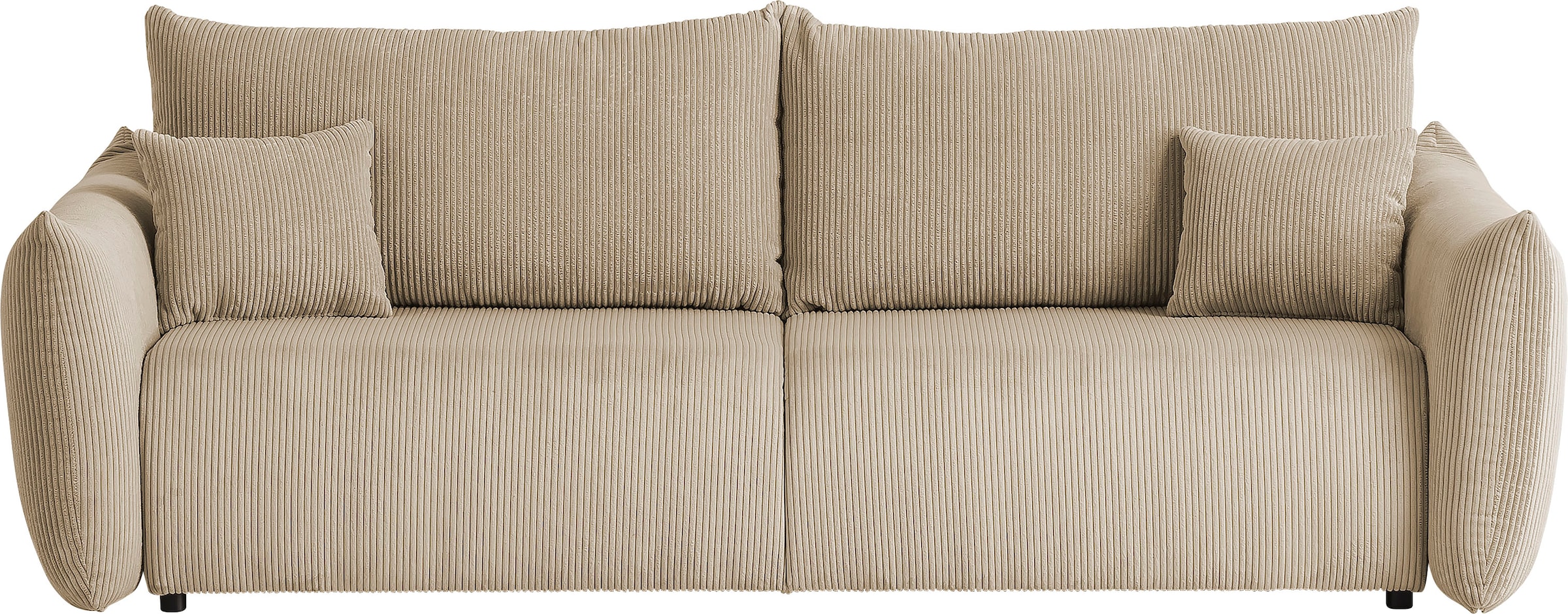INOSIGN 3-Sitzer »MAVAS Schlafsofa mit Bettkasten«, ca.240/108cm (Liegefläche 212/145 cm), Cord, Chenille, Struktur
