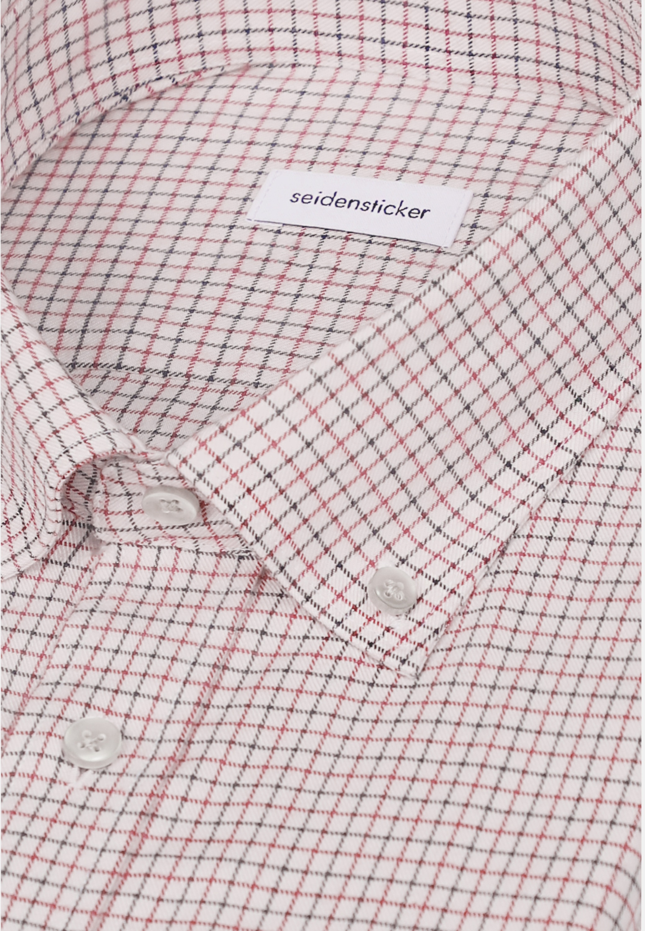 seidensticker Flanellhemd »Schwarze Rose« Slim 1/1 Button-Down-Kragen Karo