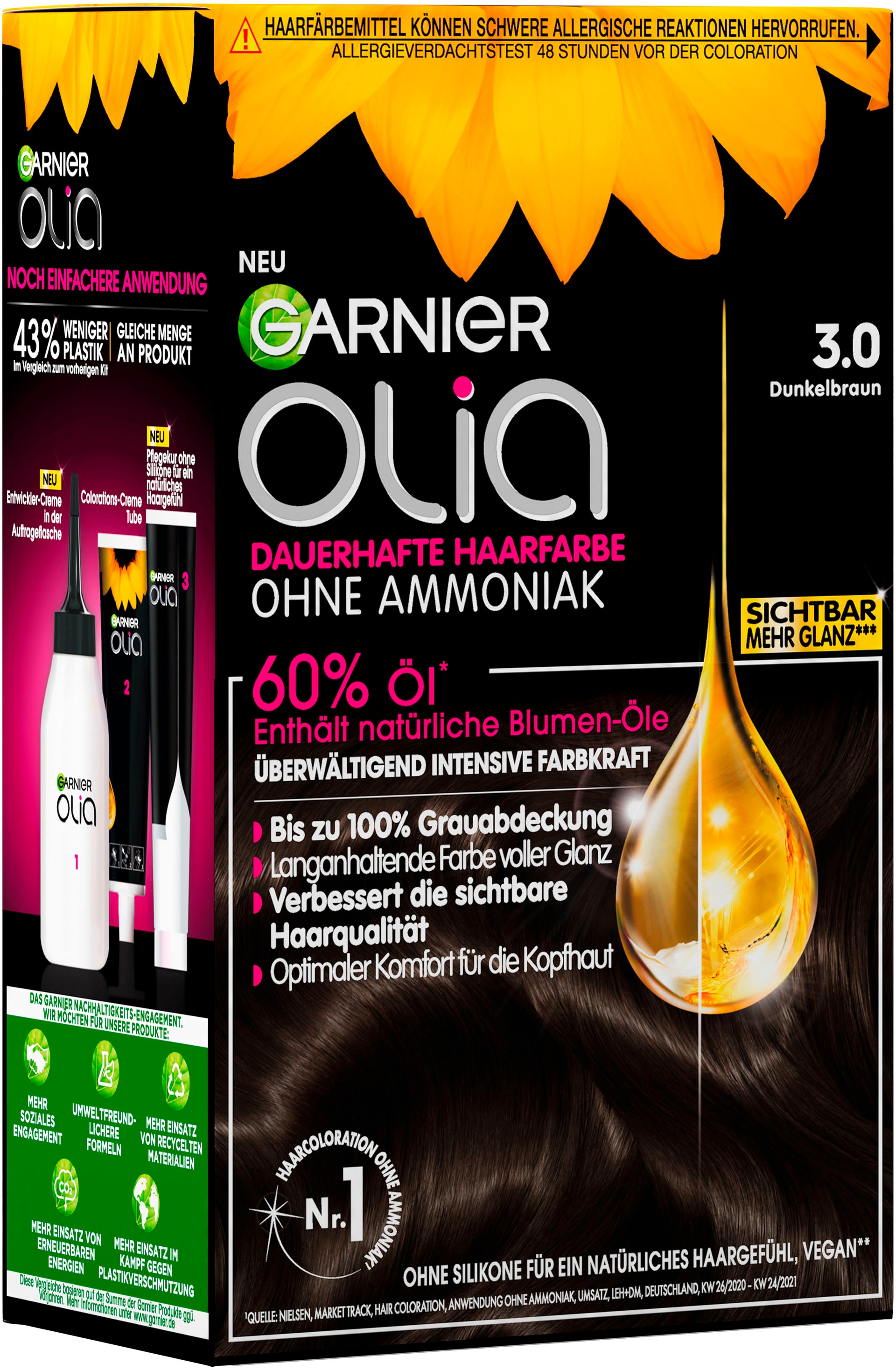 GARNIER Coloration »Garnier Olia dauerhafte Haarfarbe« mit pflegender Formel