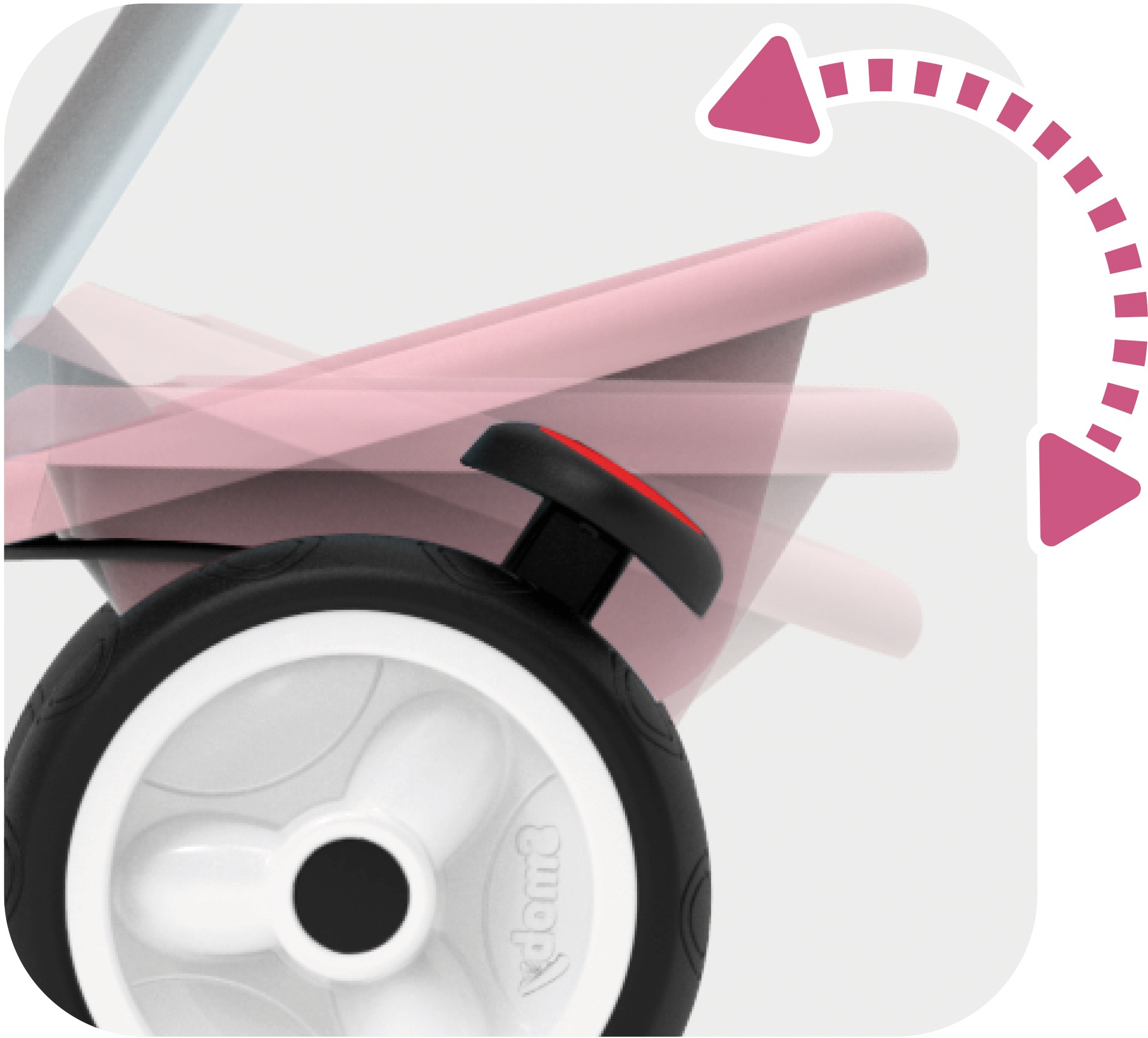 Smoby Dreirad »Baby Balade Plus, rosa«, mit Sonnendach; Made in Europe