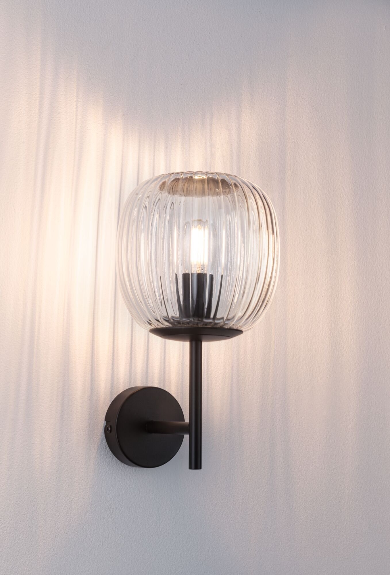 Paulmann Wandleuchte »Ruya IP44 E14 230V max. 20W Glas, Schwarz matt«, 1 flammig, Leuchtmittel E14 | ohne Leuchtmittel