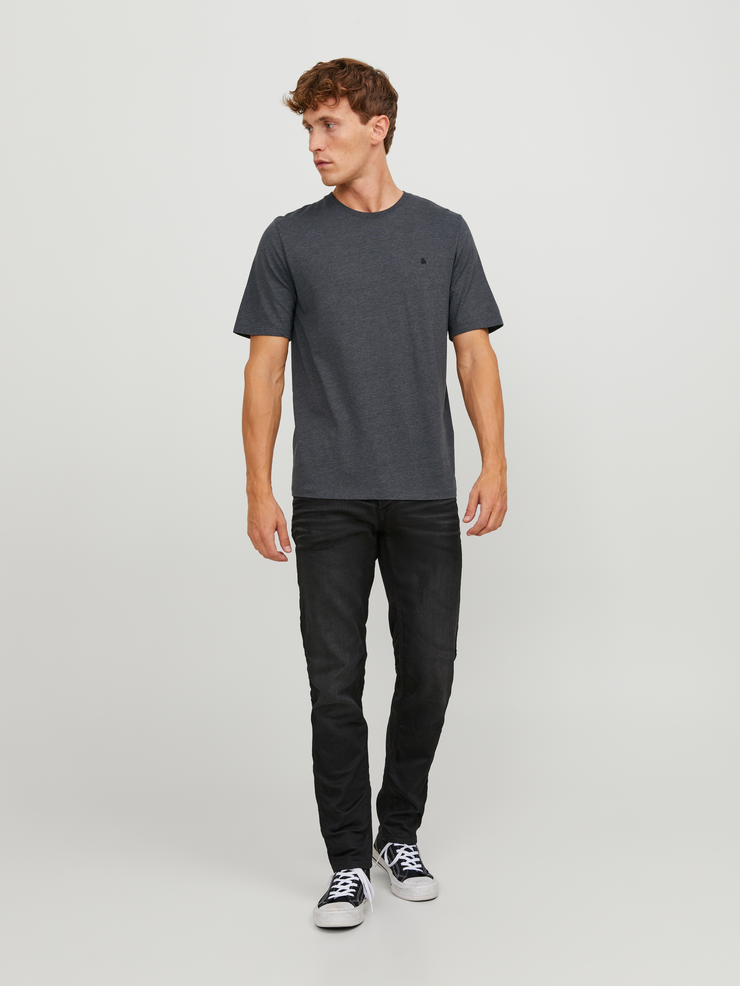 Jack & Jones Rundhalsshirt »JJEPAULOS TEE SS CREW NECK NOOS« Baumwollmischung, regular fit