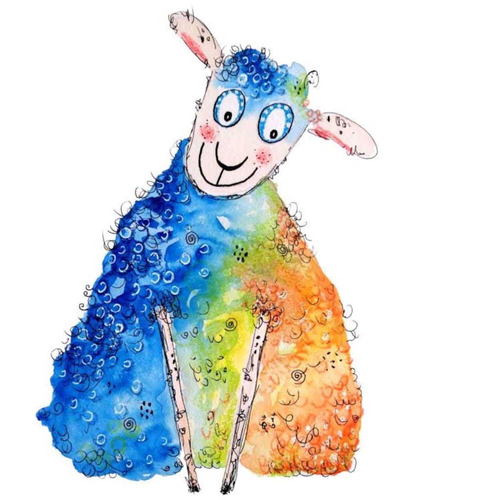 Wall-Art Wandtattoo »Lebensfreude Happy Sheep«, (1 St.)