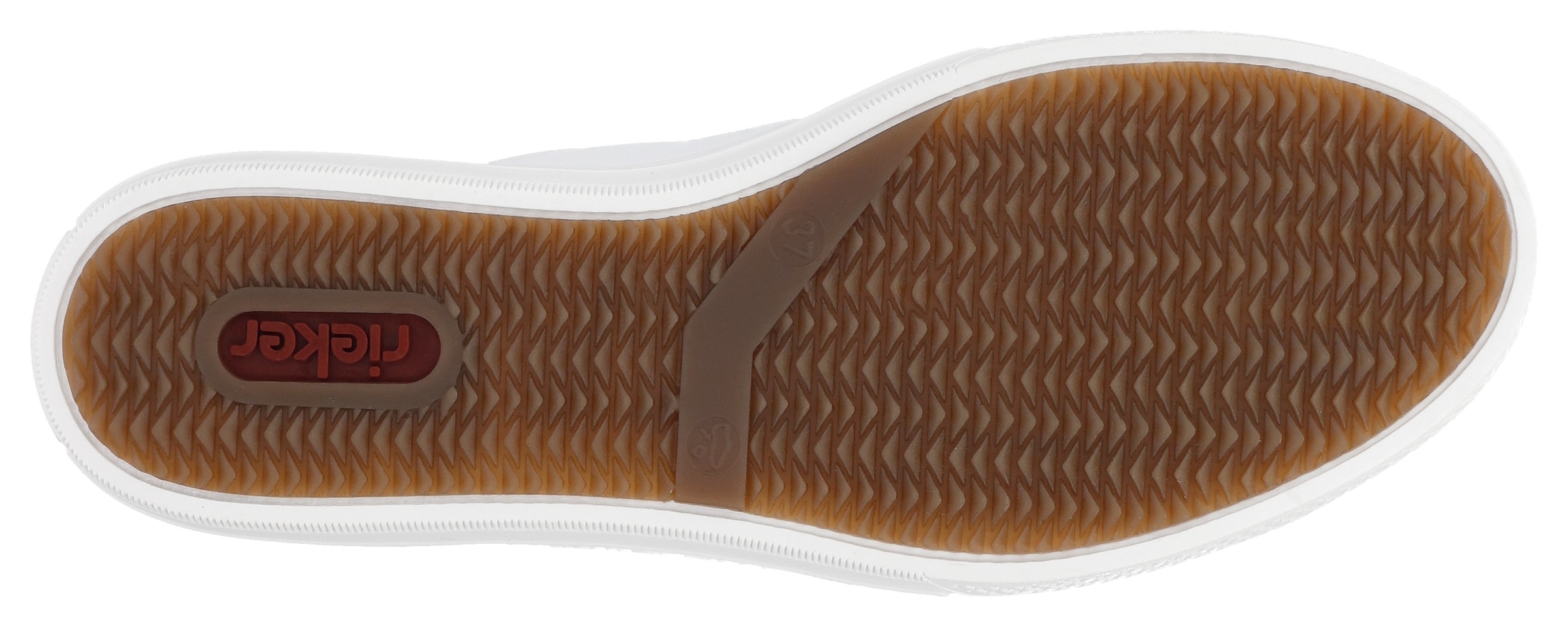 Rieker Sneaker, mit seitlicher Blumenstickerei, Freizeitschuh, Halbschuh, Schnürschuh