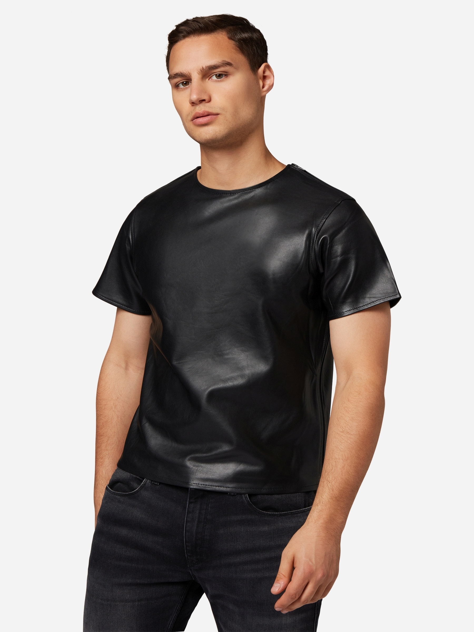 RICANO T-Shirt »Ledershirt T-SHIRT« Handgefertigt aus echtem Leder