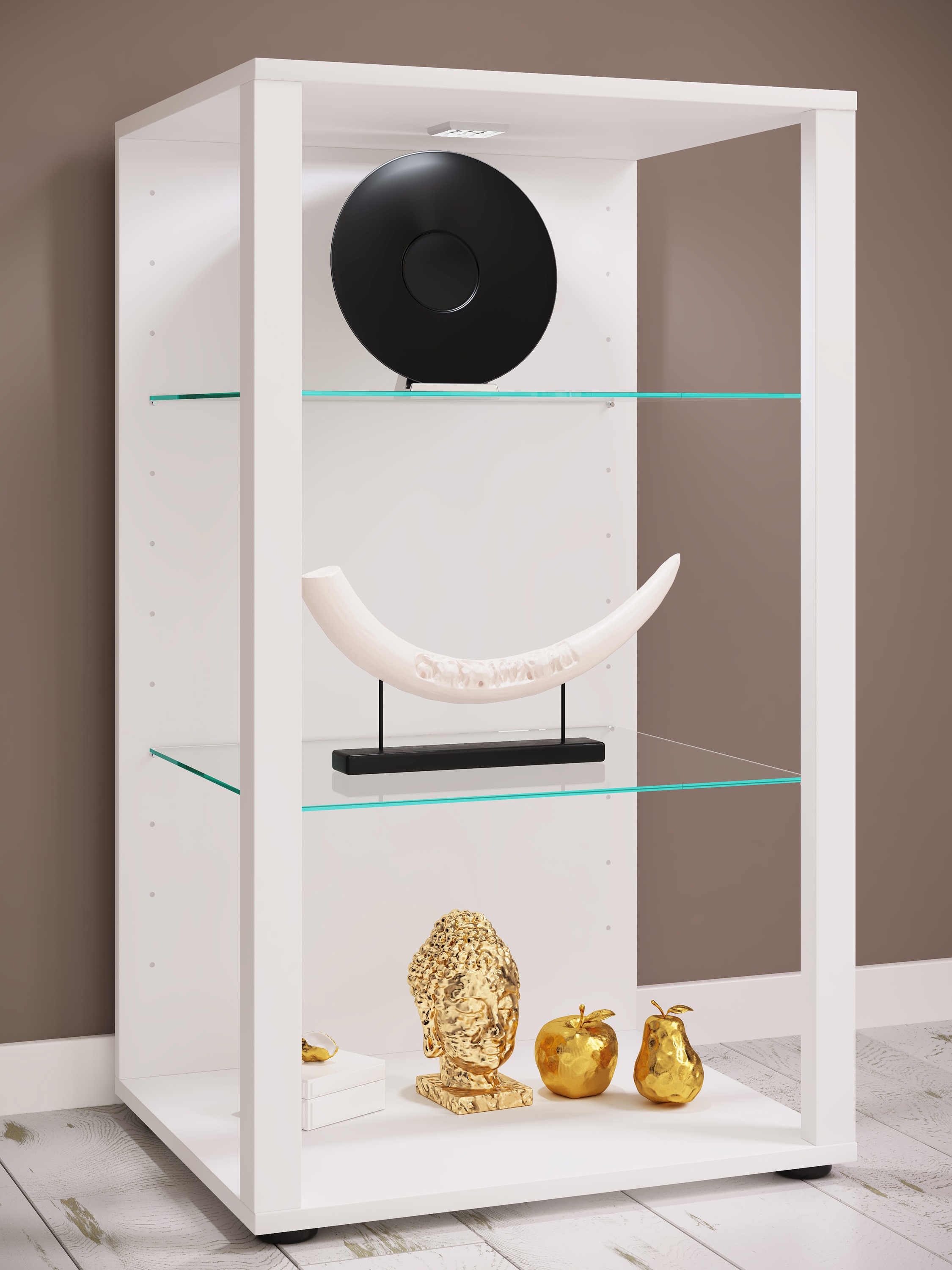 VCM Standvitrine »Holz Glas Stand Vitrine Sammelvitrine Glasol XL« 1 Stk. tlg.